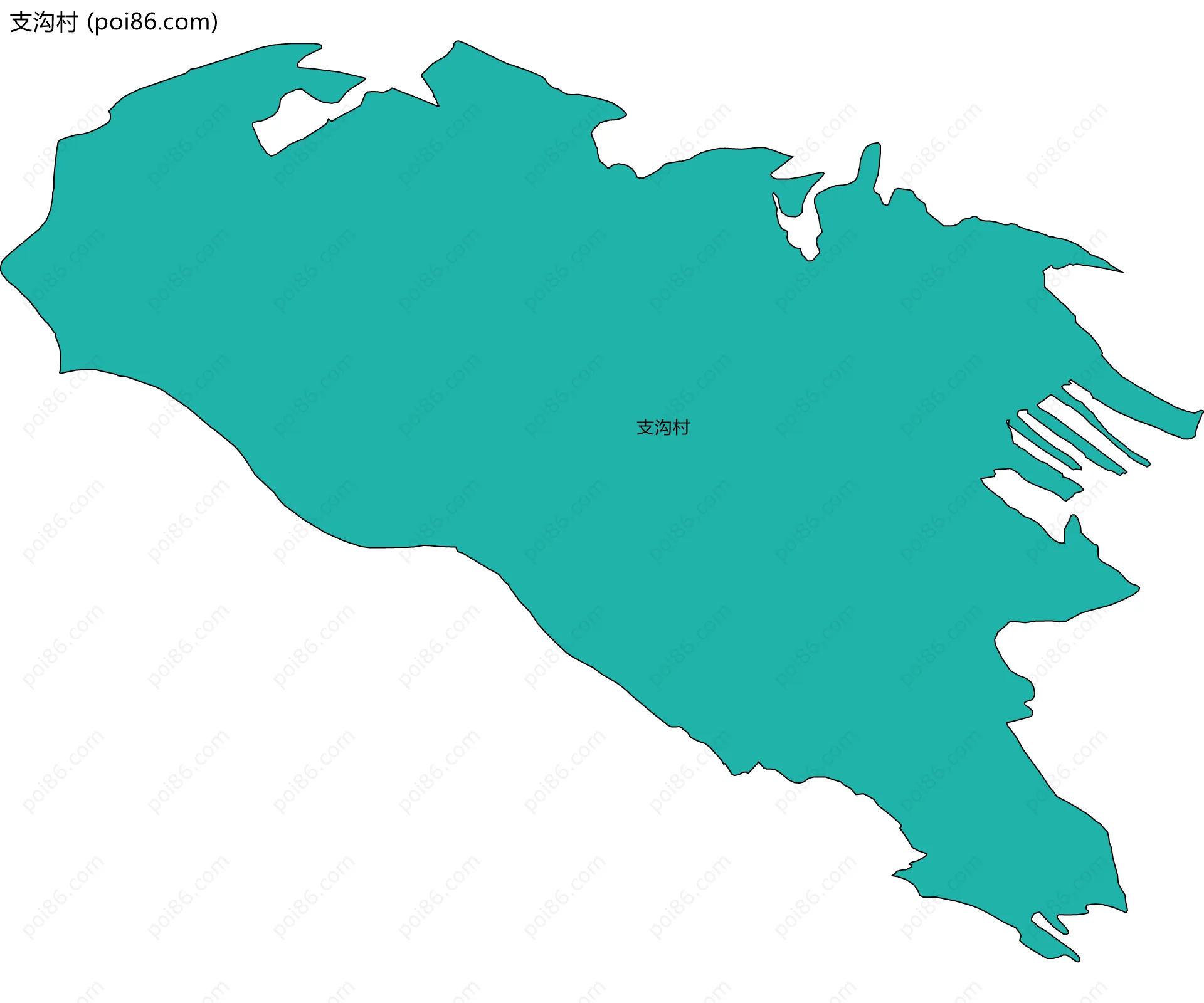 支沟村边界地图