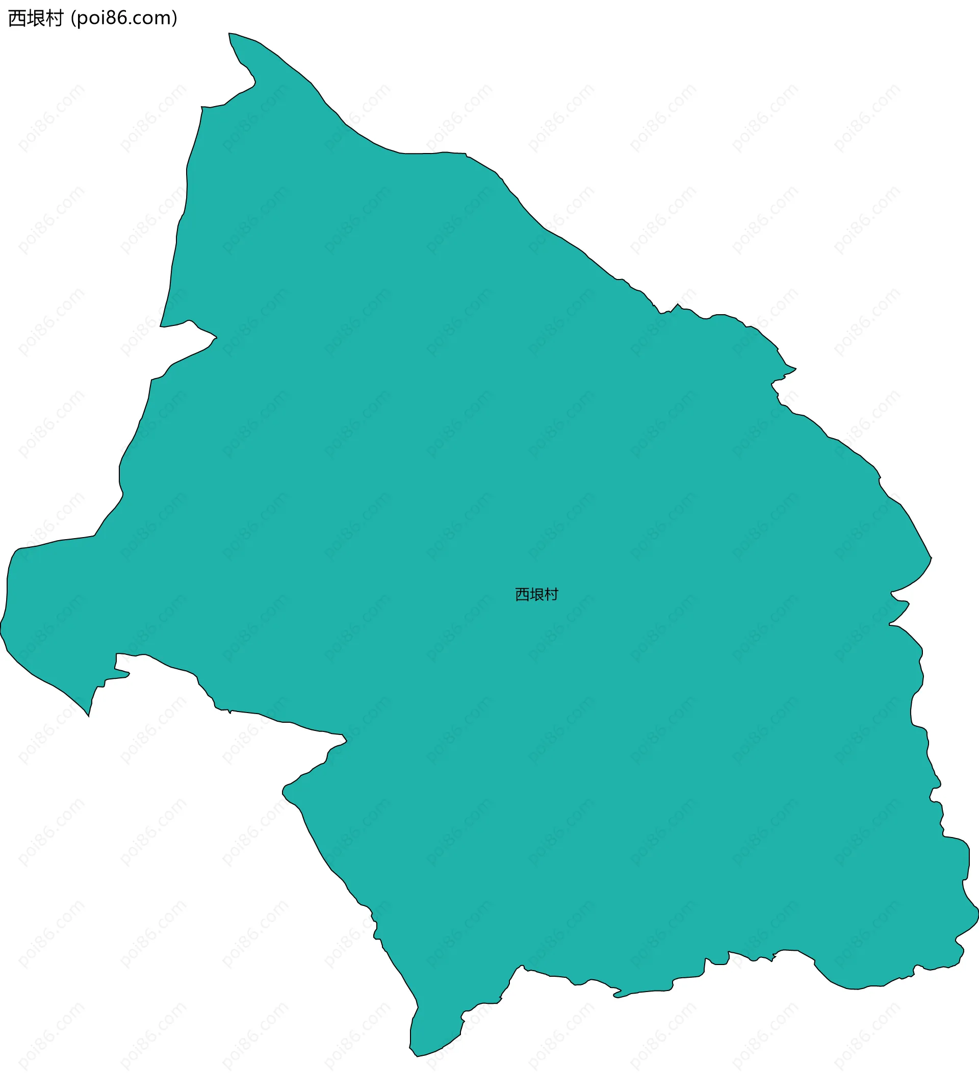 西垠村边界地图