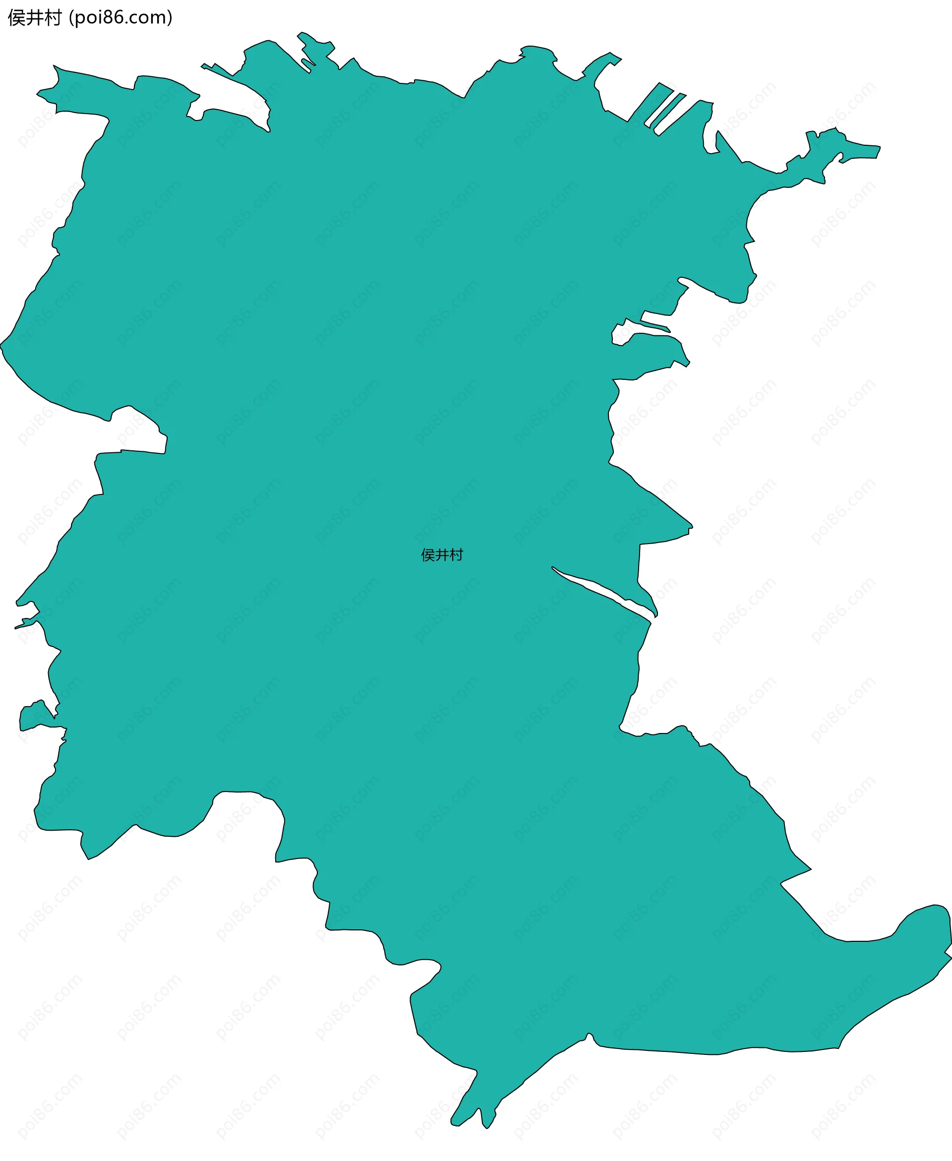 侯井村边界地图