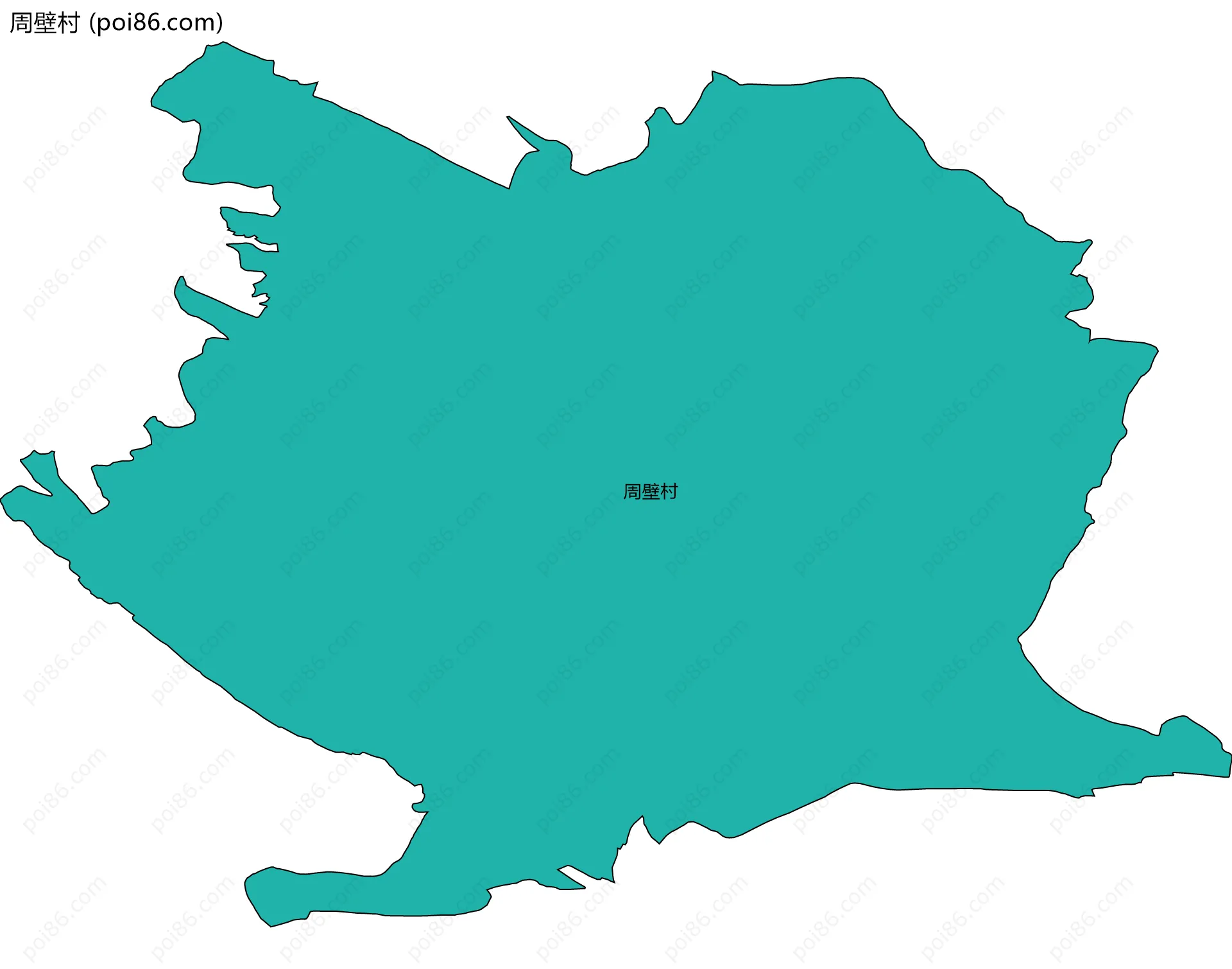 周壁村边界地图
