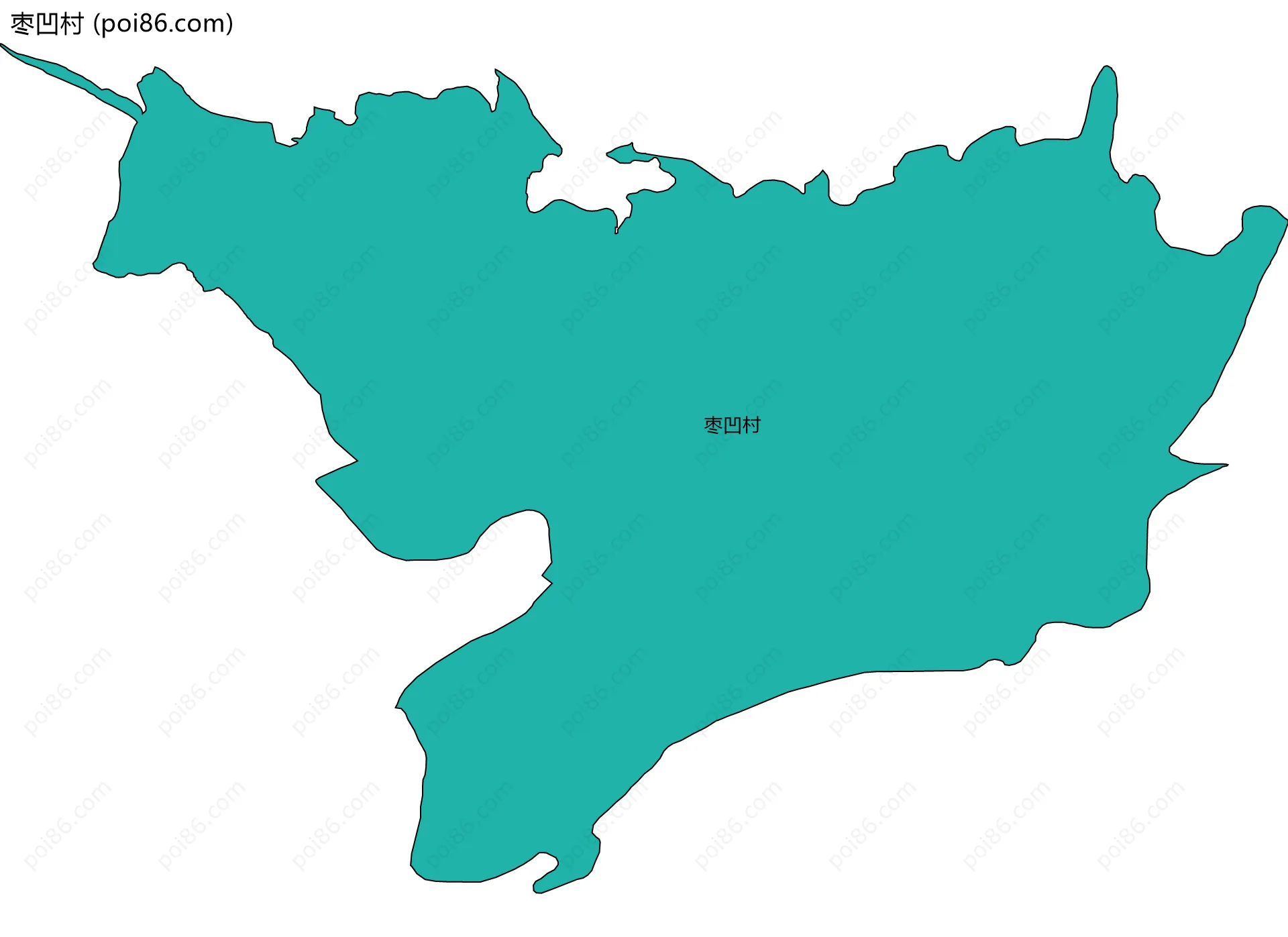 枣凹村边界地图