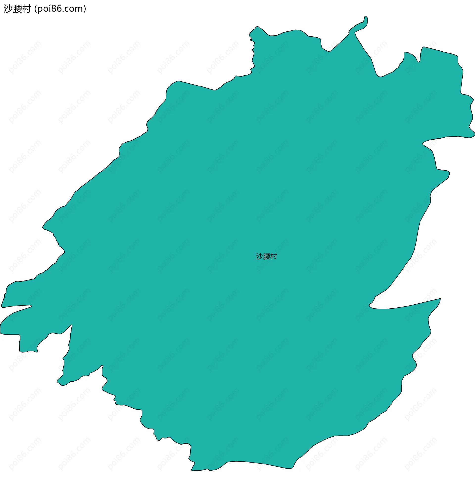 沙腰村边界地图