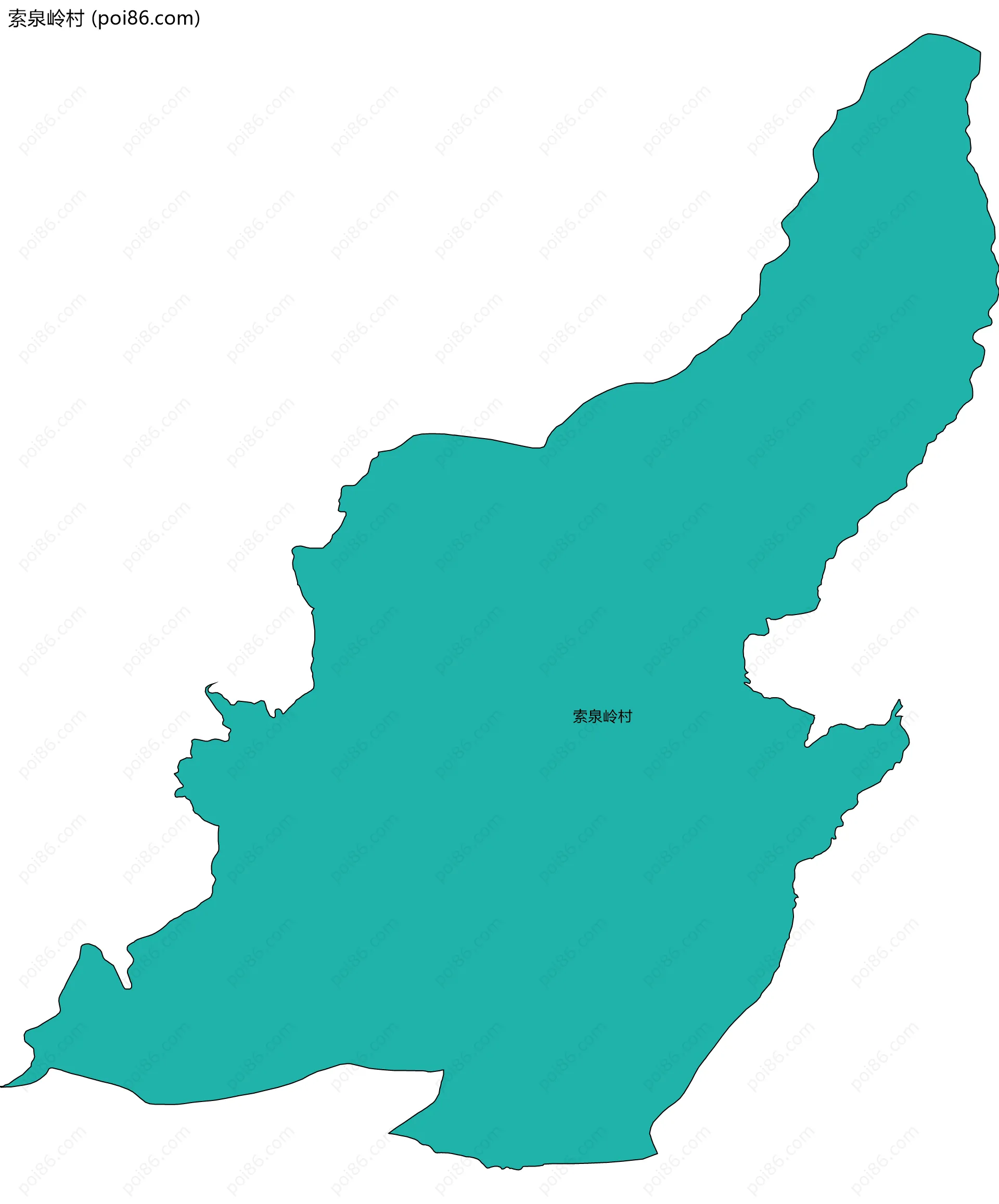 索泉岭村边界地图