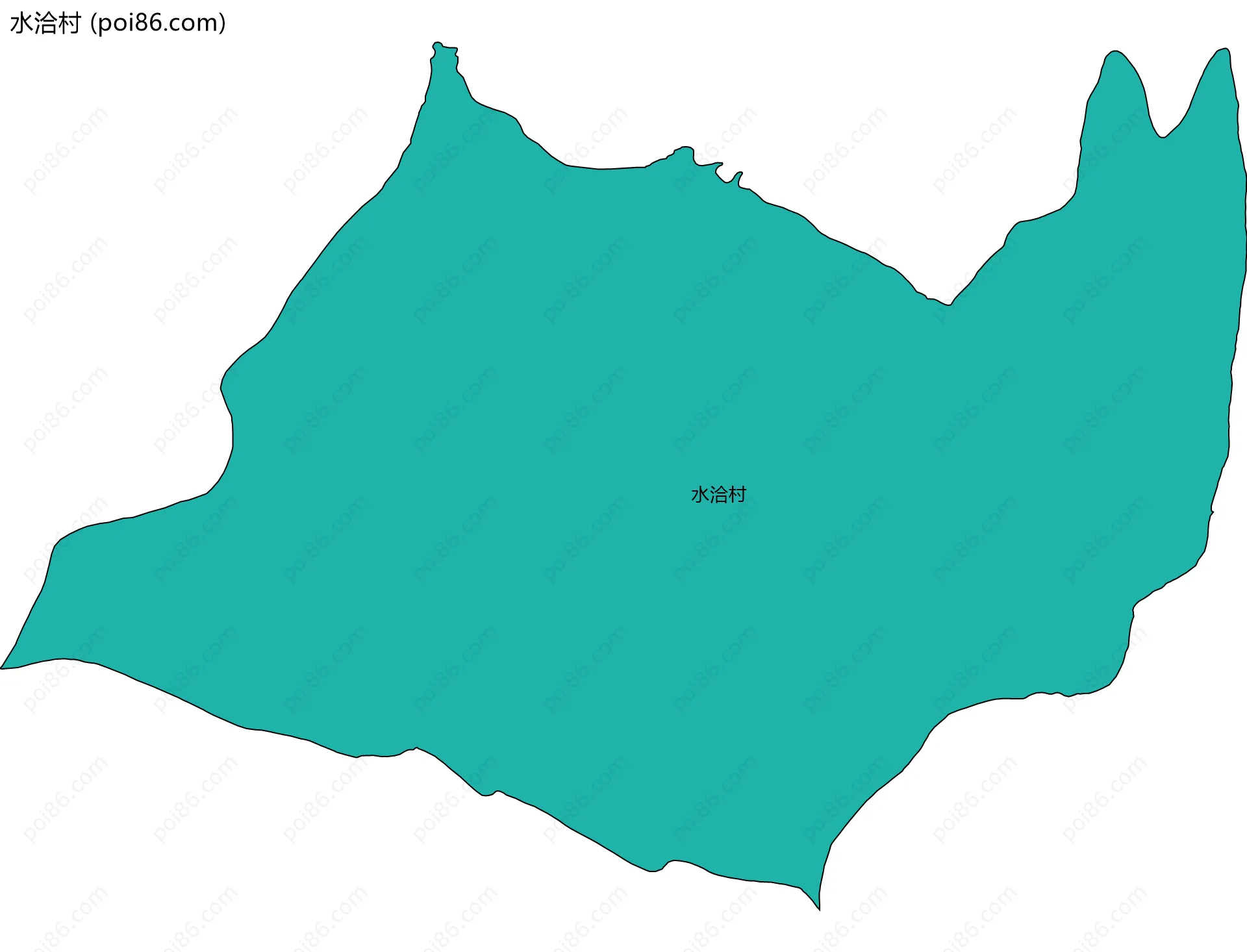 水洽村边界地图