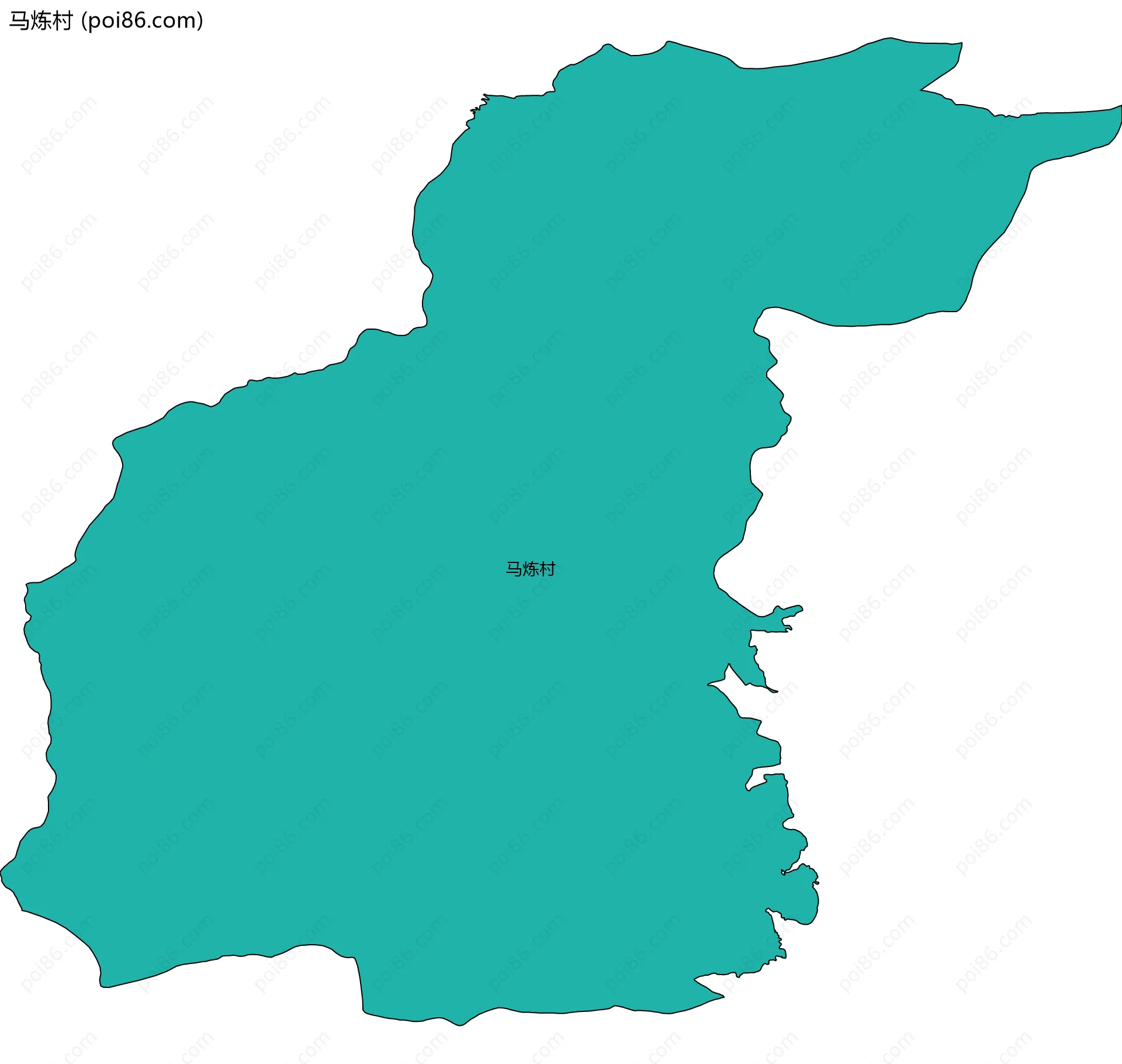 马炼村边界地图