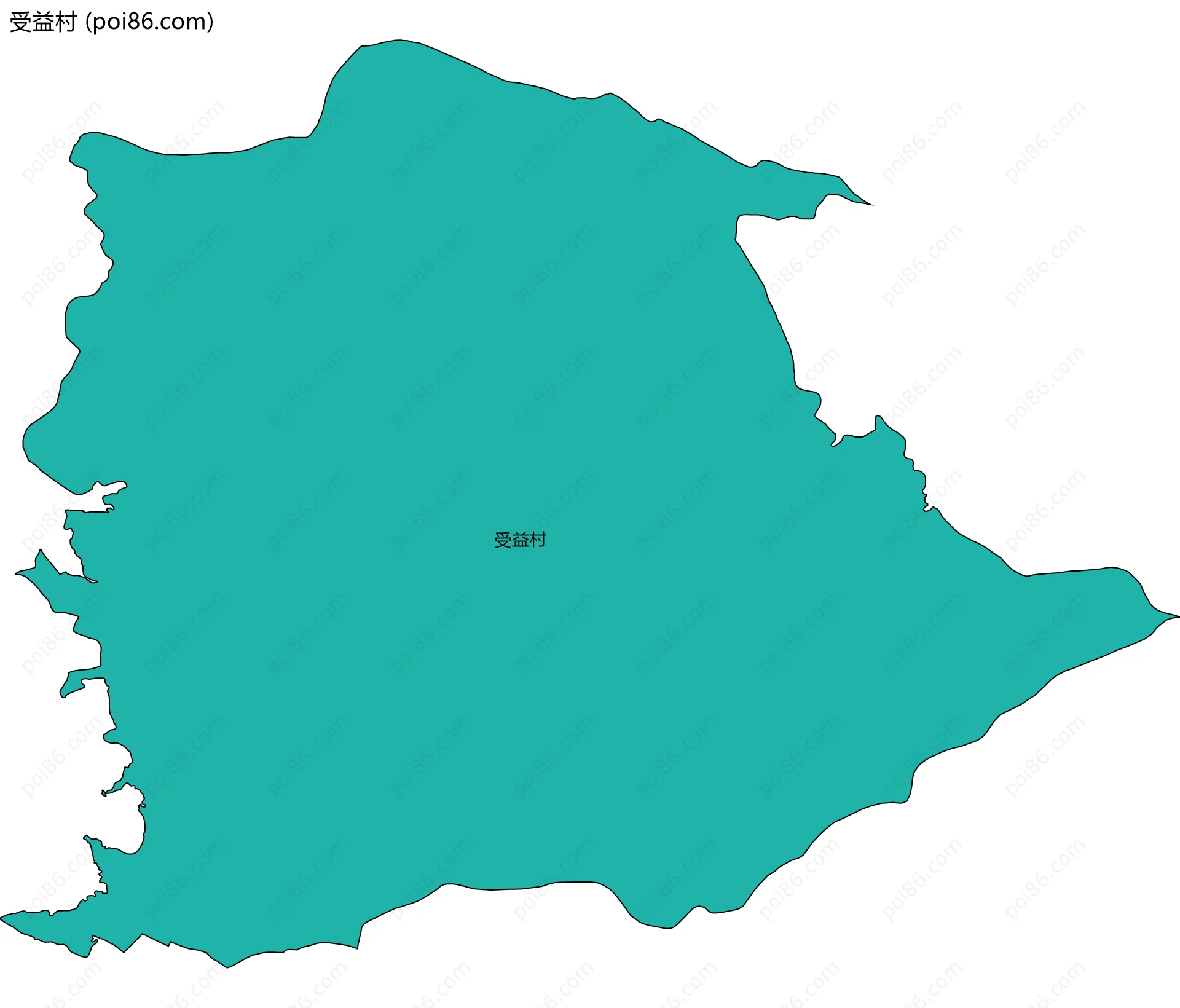受益村边界地图