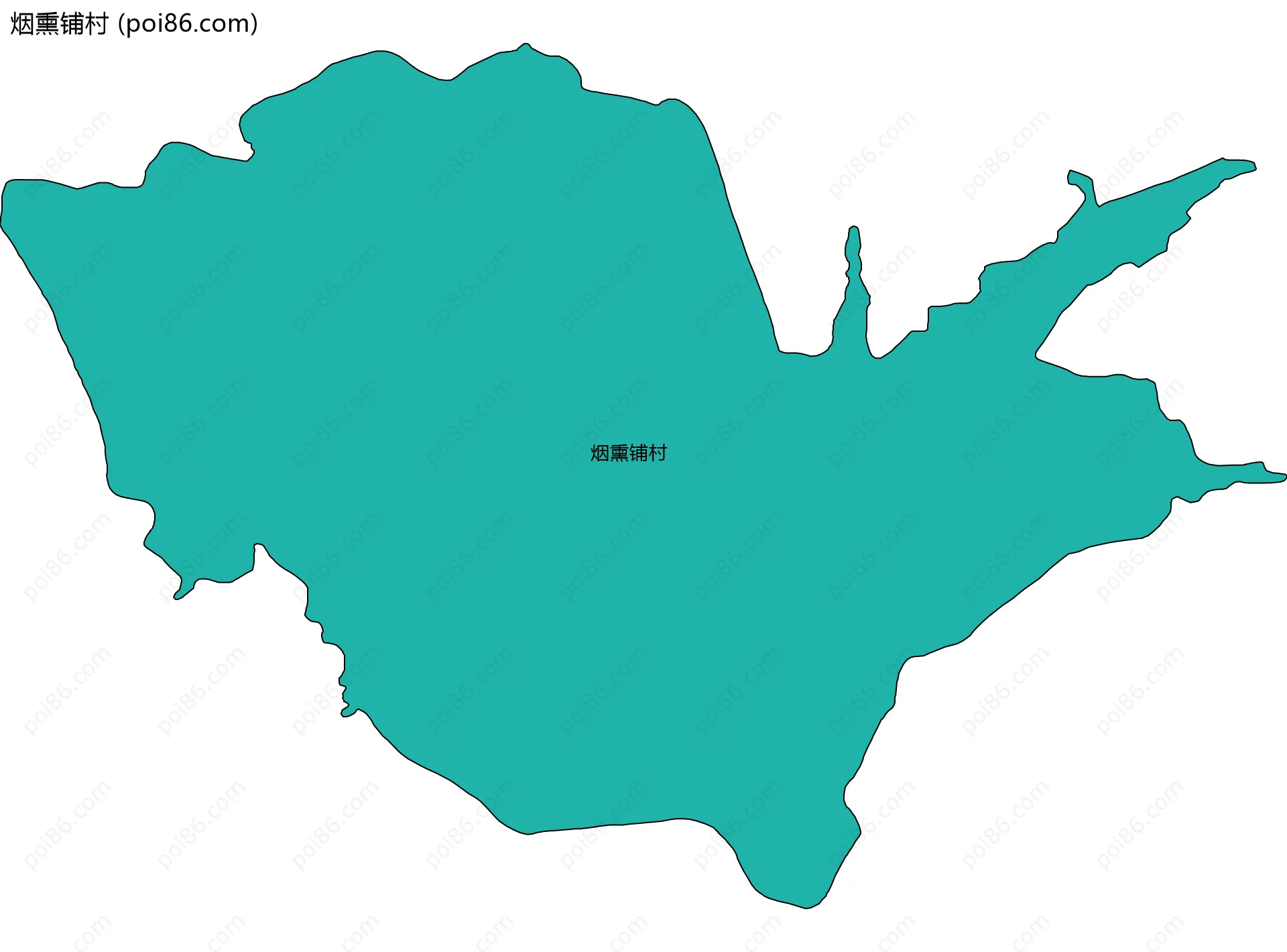 烟熏铺村边界地图