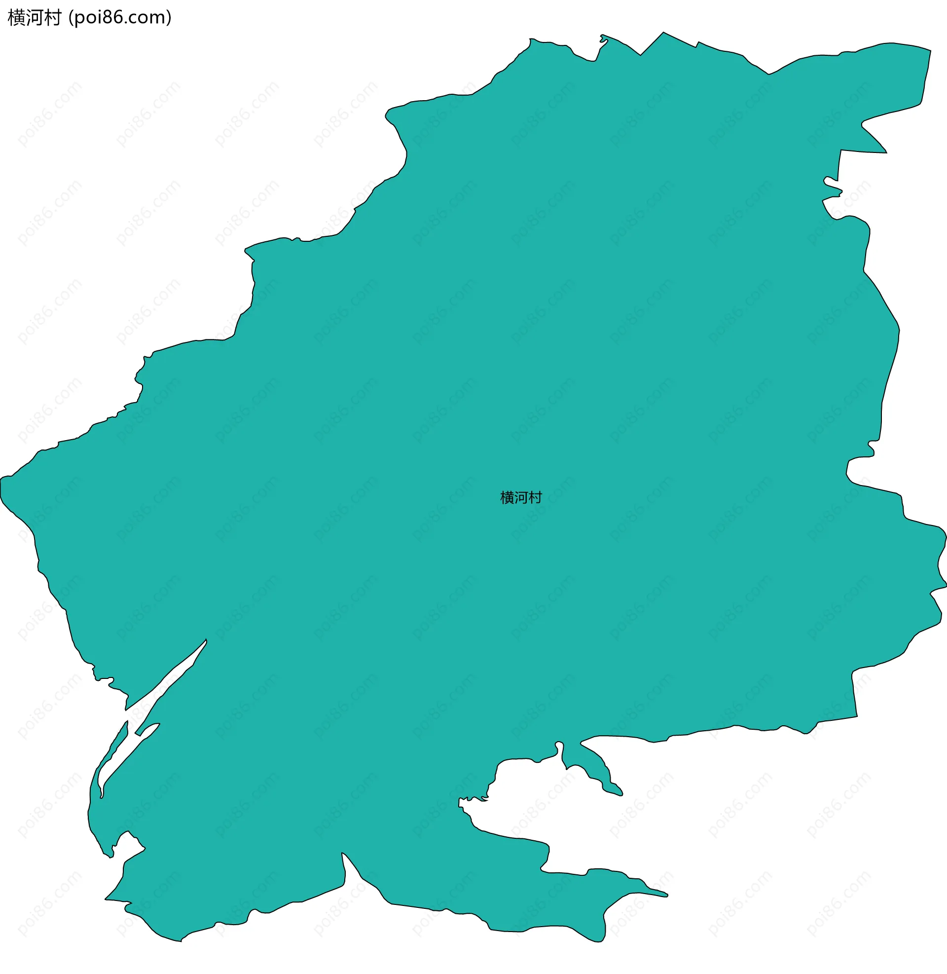 横河村边界地图