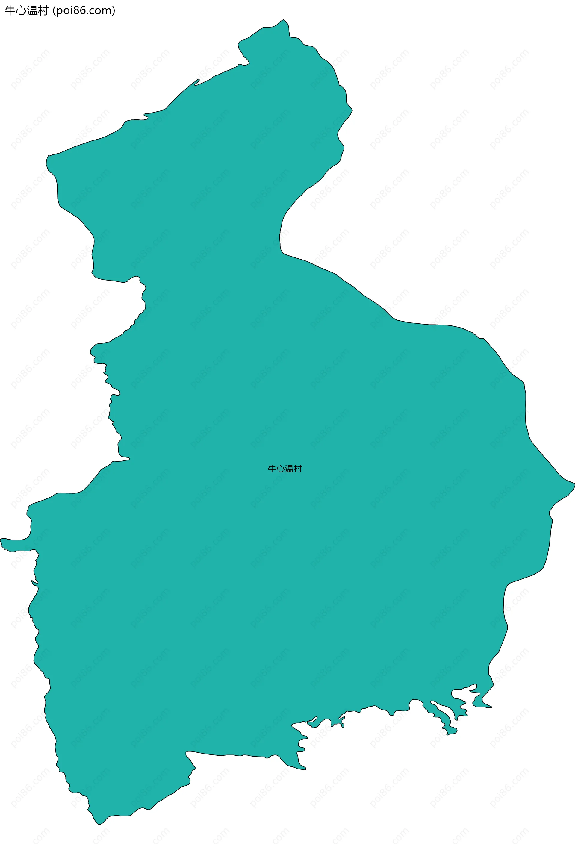 牛心温村边界地图