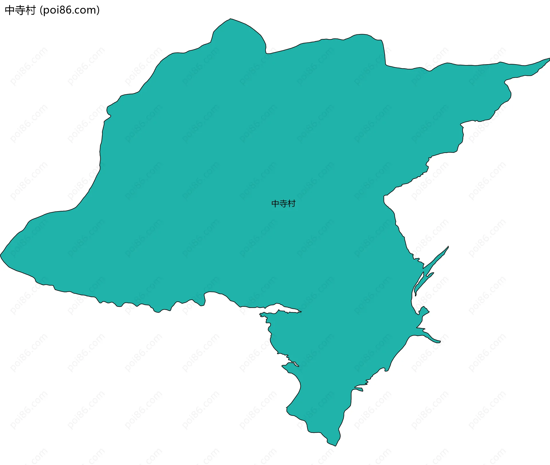 中寺村边界地图