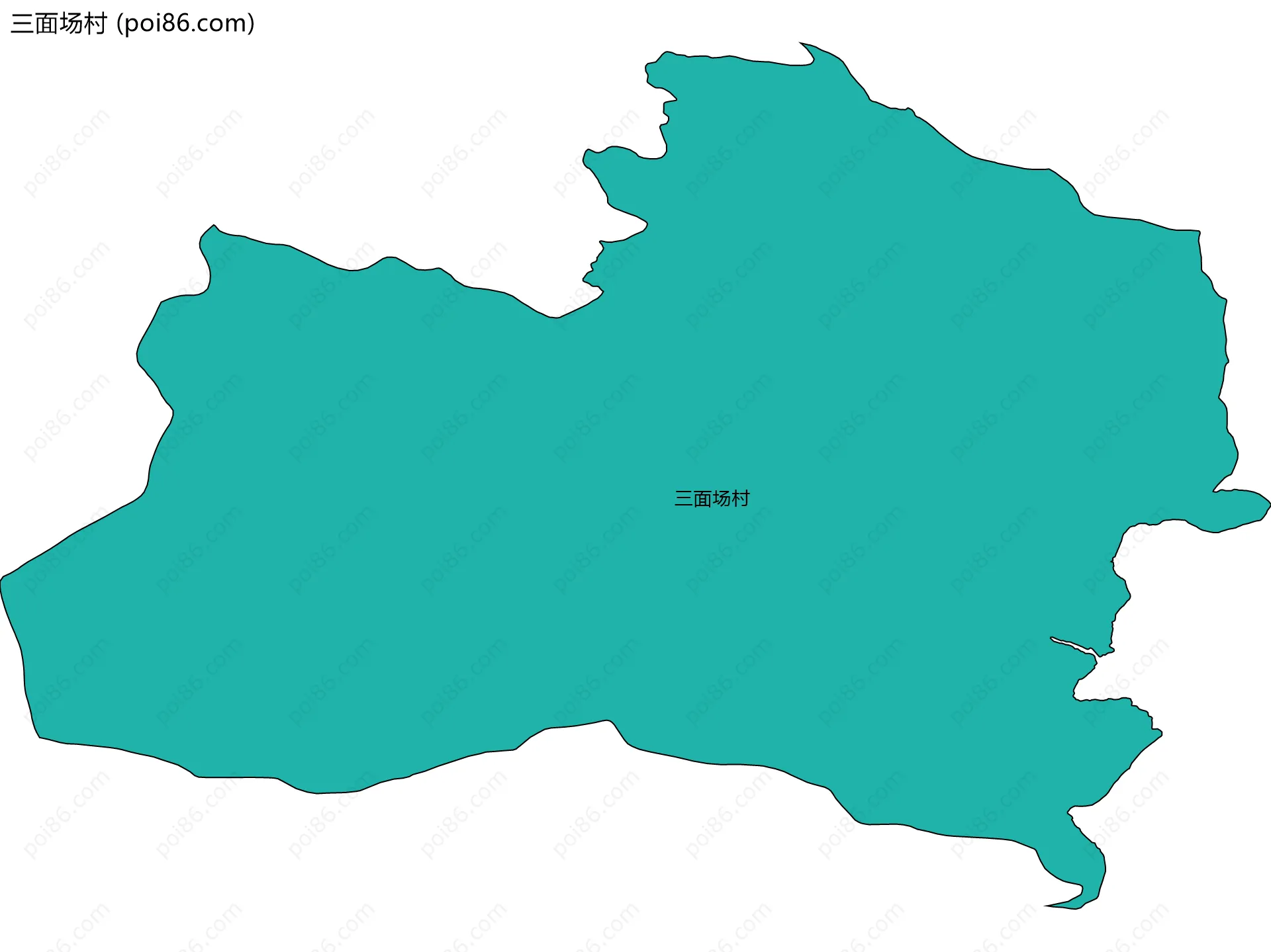 三面场村边界地图