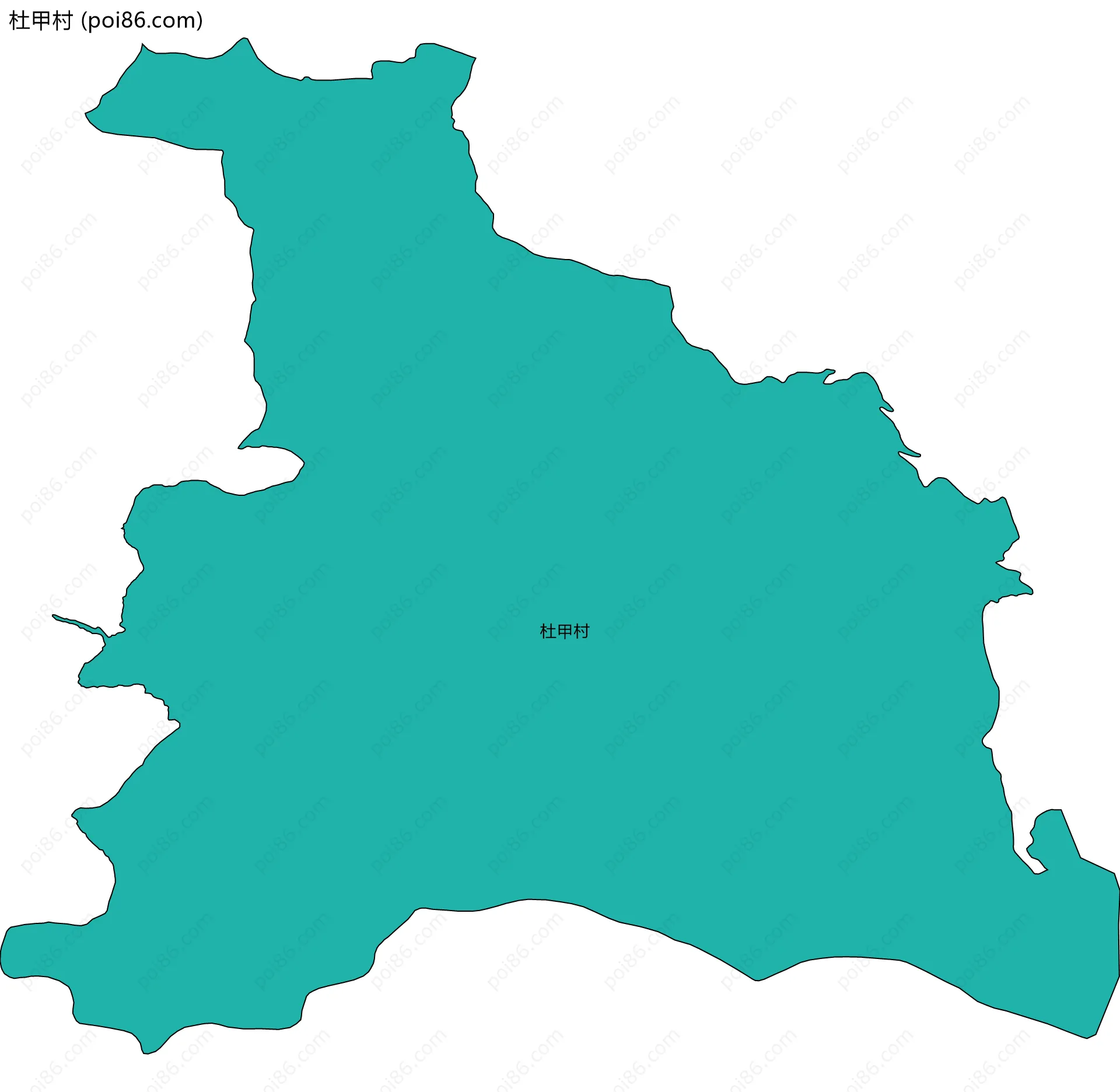 杜甲村边界地图