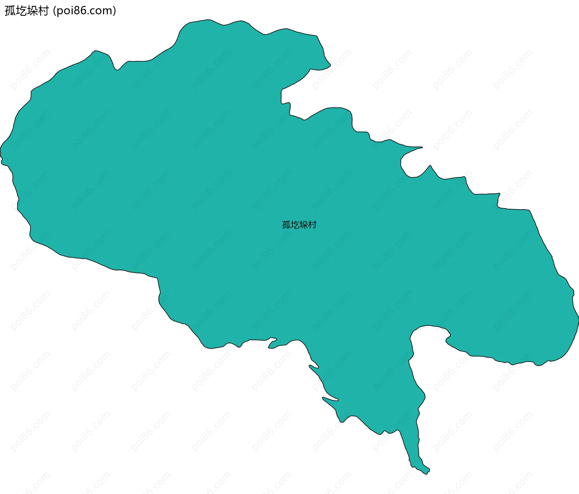 孤圪垛村边界地图