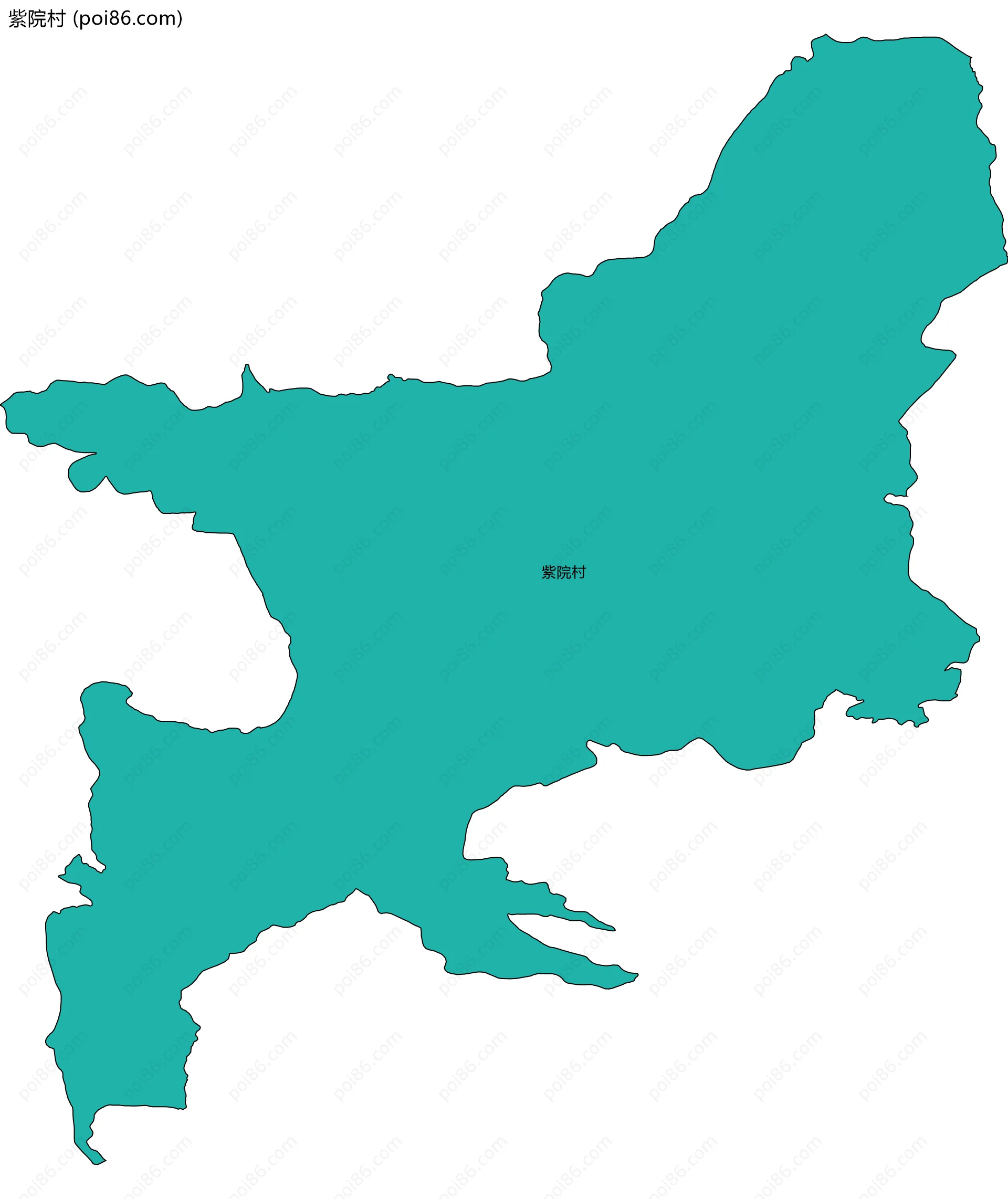 紫院村边界地图