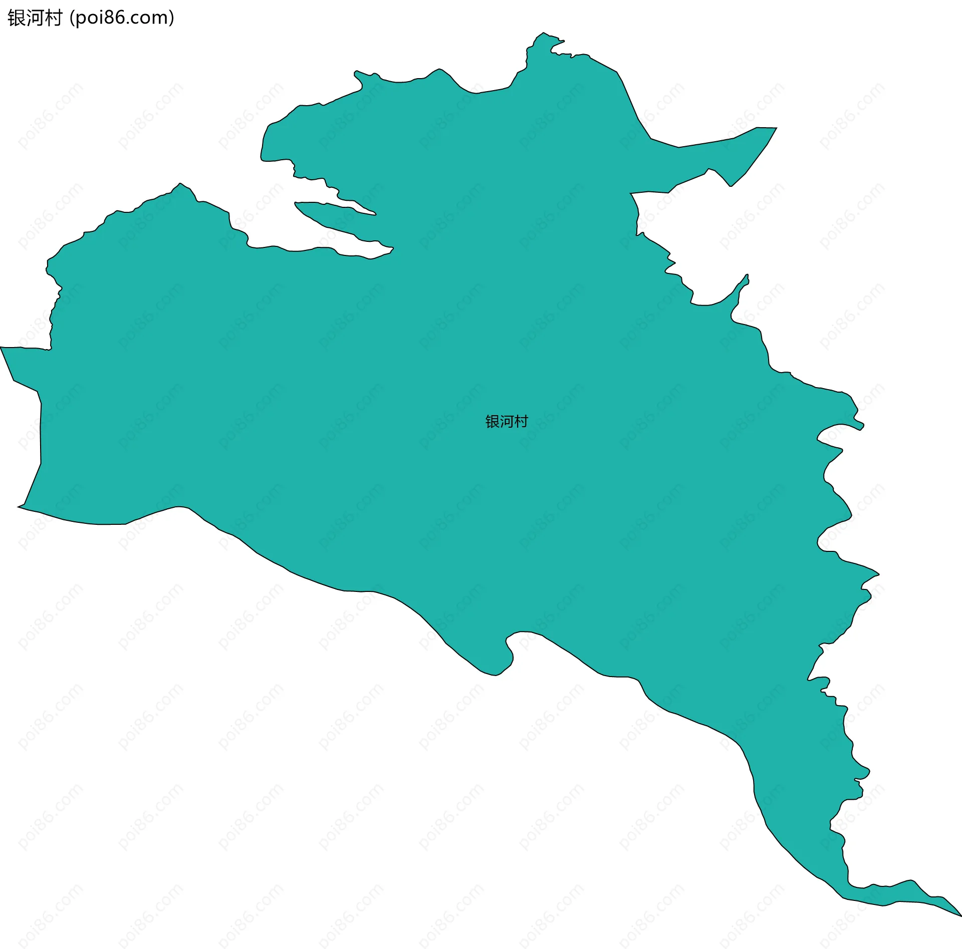 银河村边界地图