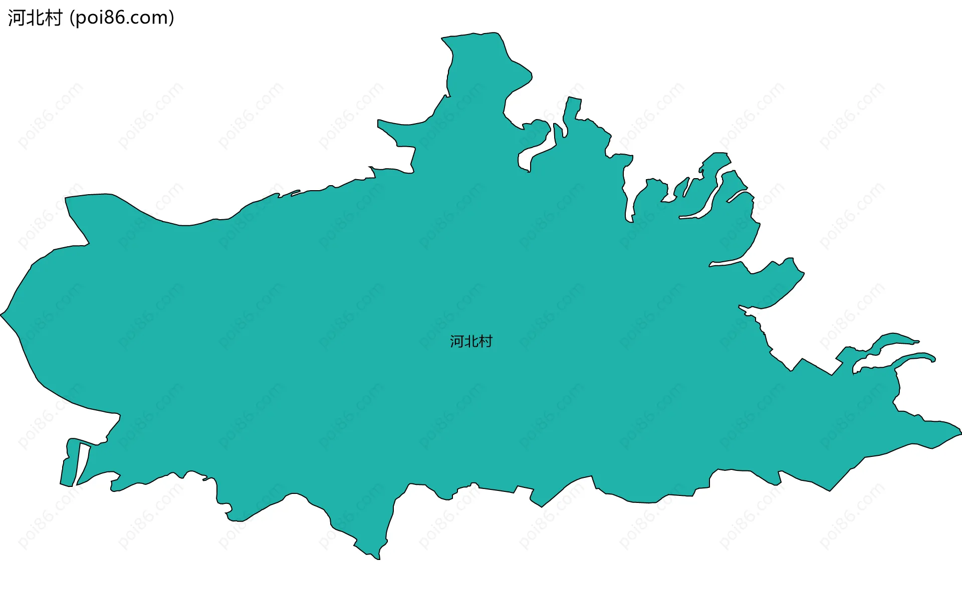 河北村边界地图