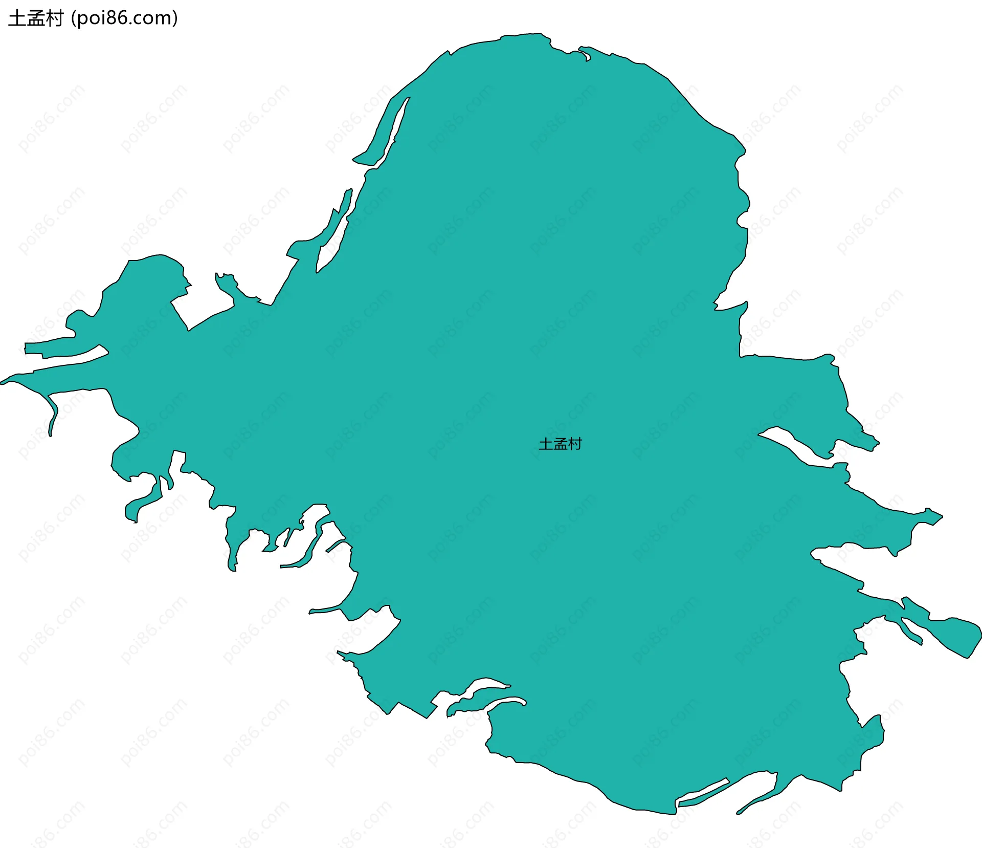 土孟村边界地图