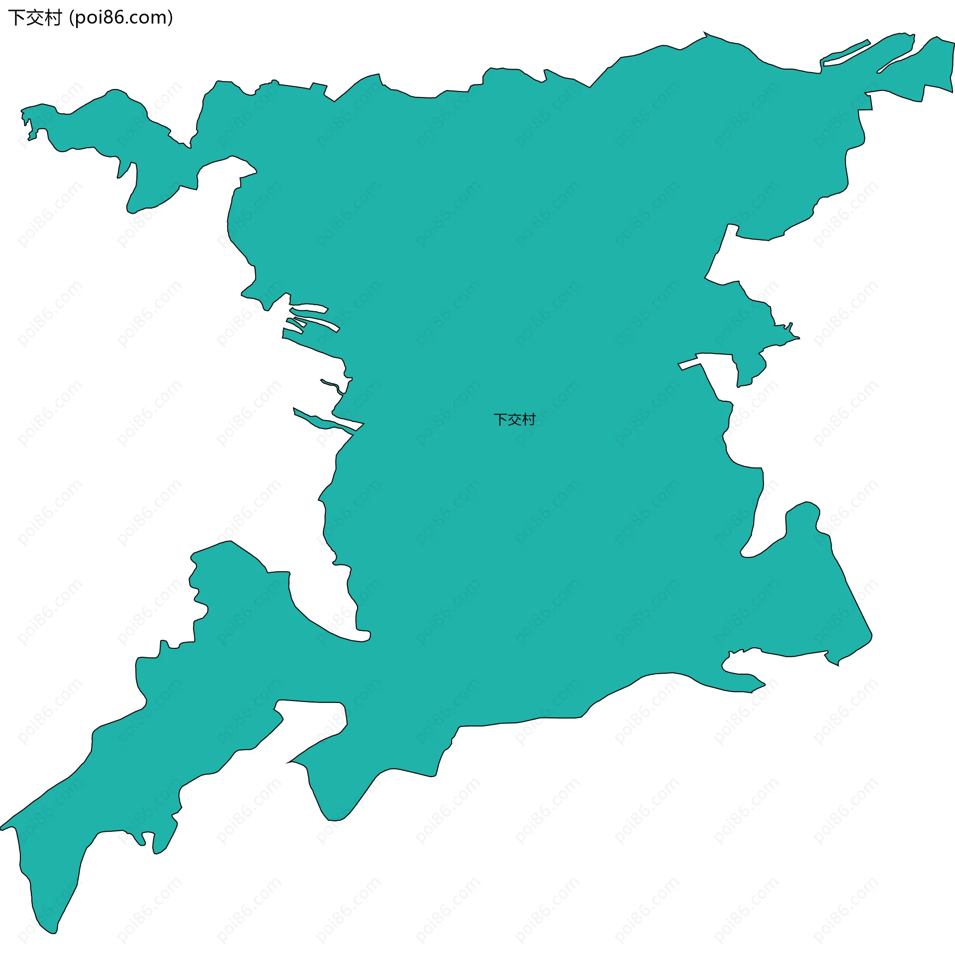 下交村边界地图
