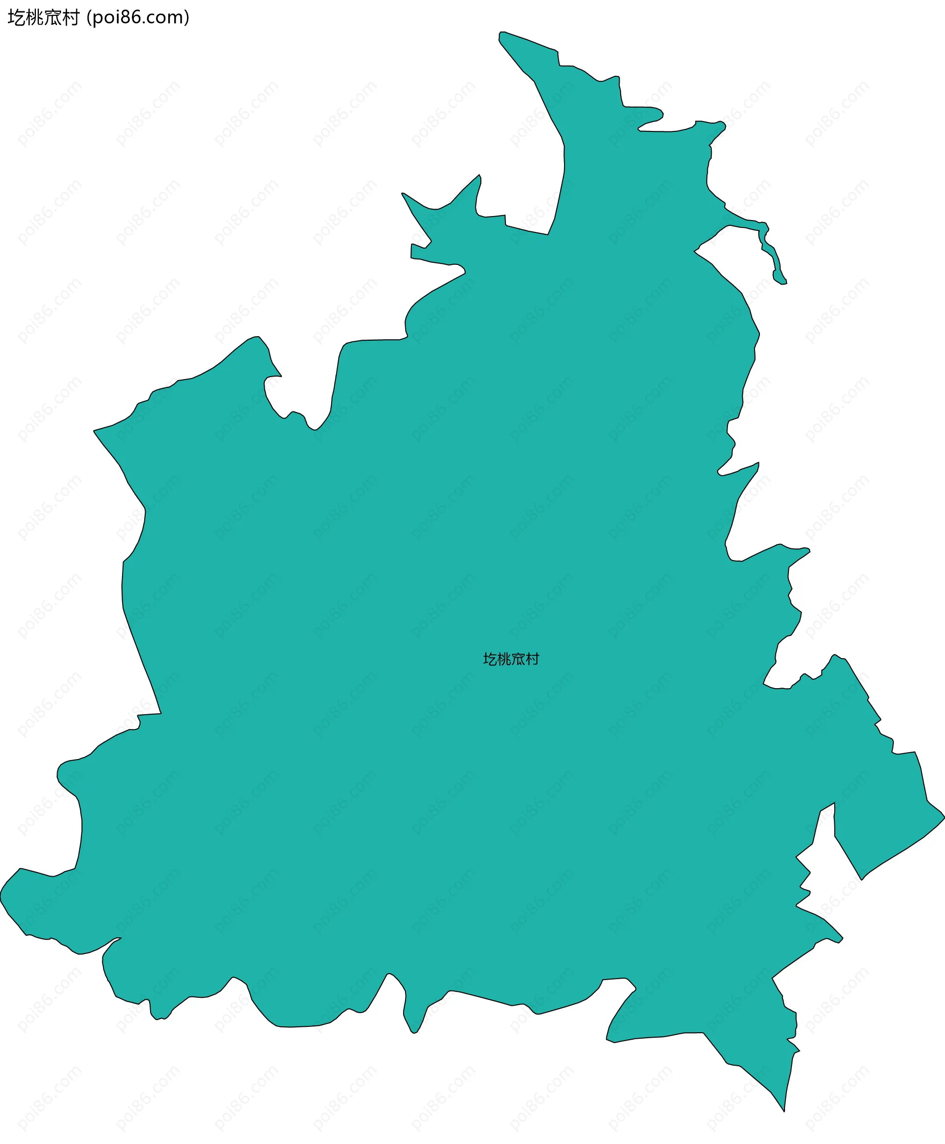 圪桃窊村边界地图