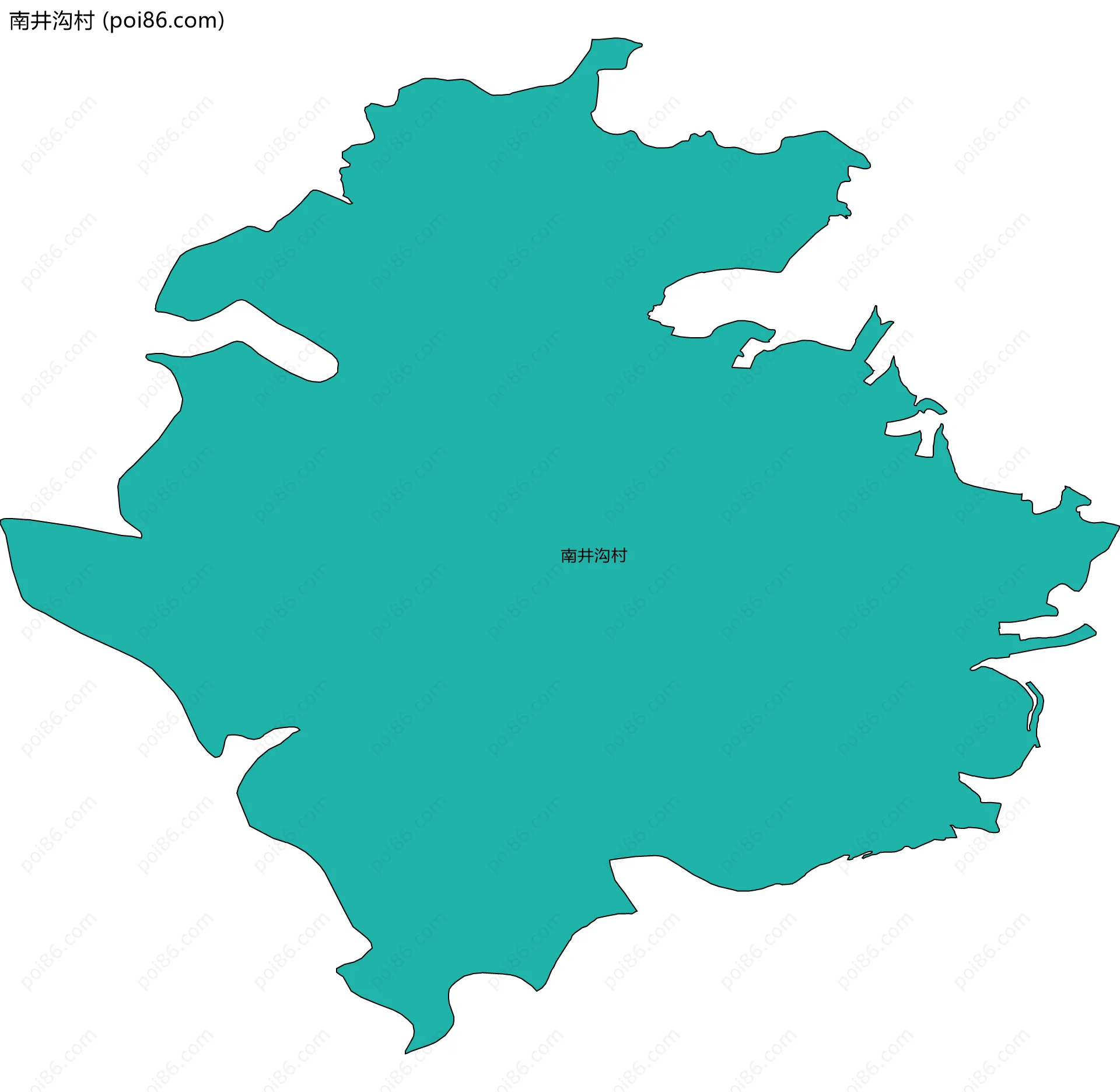 南井沟村边界地图