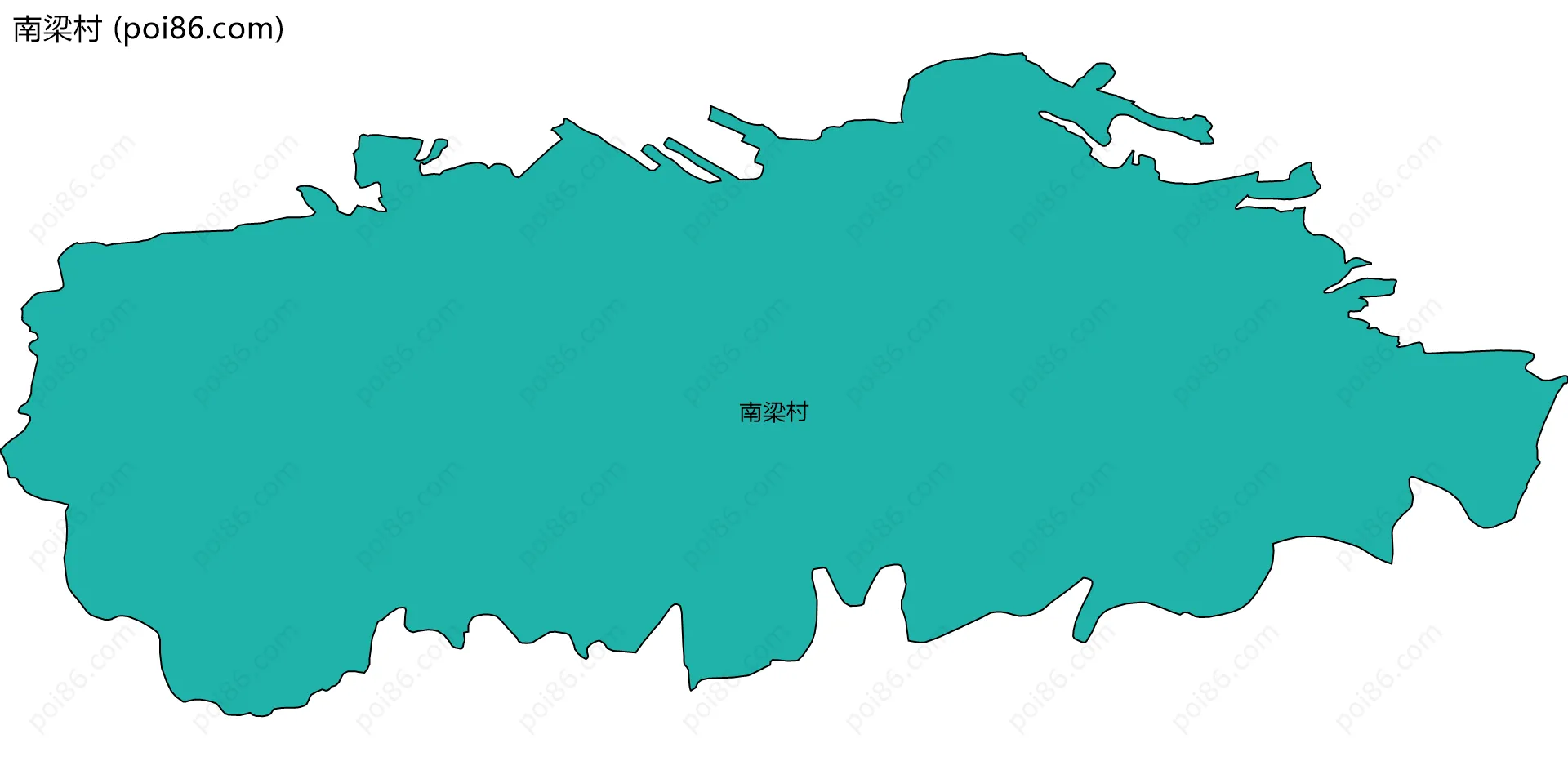 南梁村边界地图