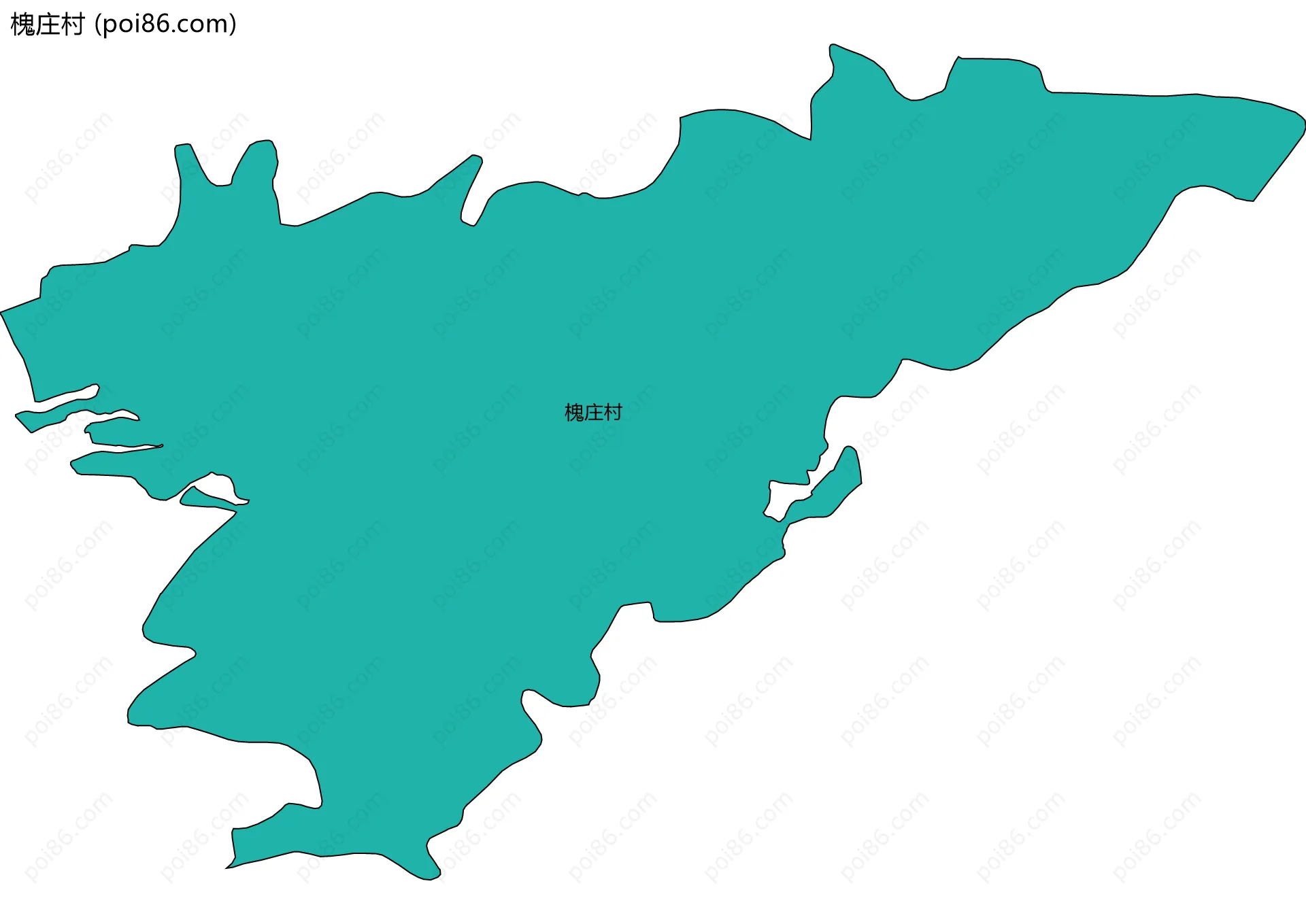槐庄村边界地图