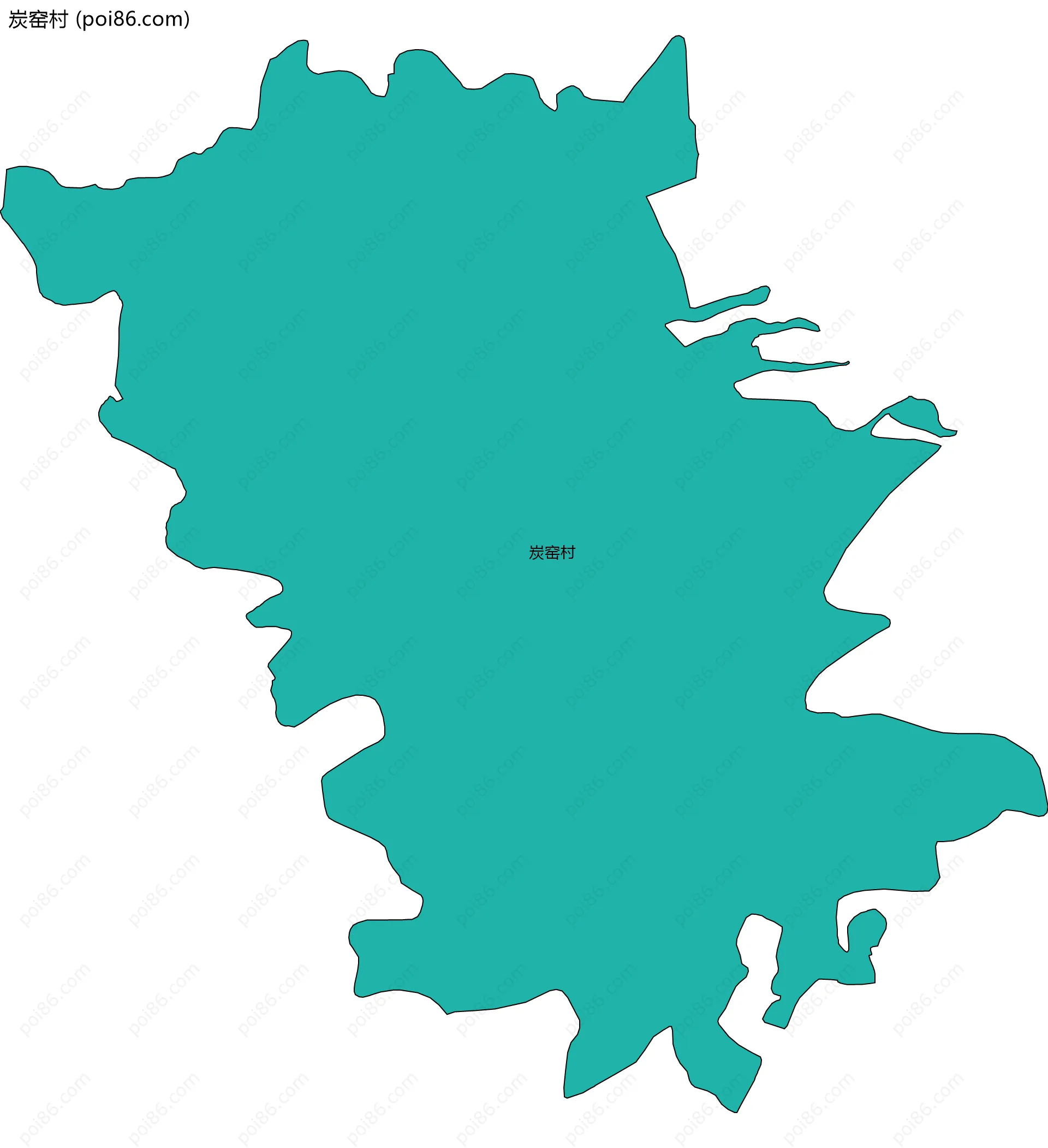 炭窑村边界地图