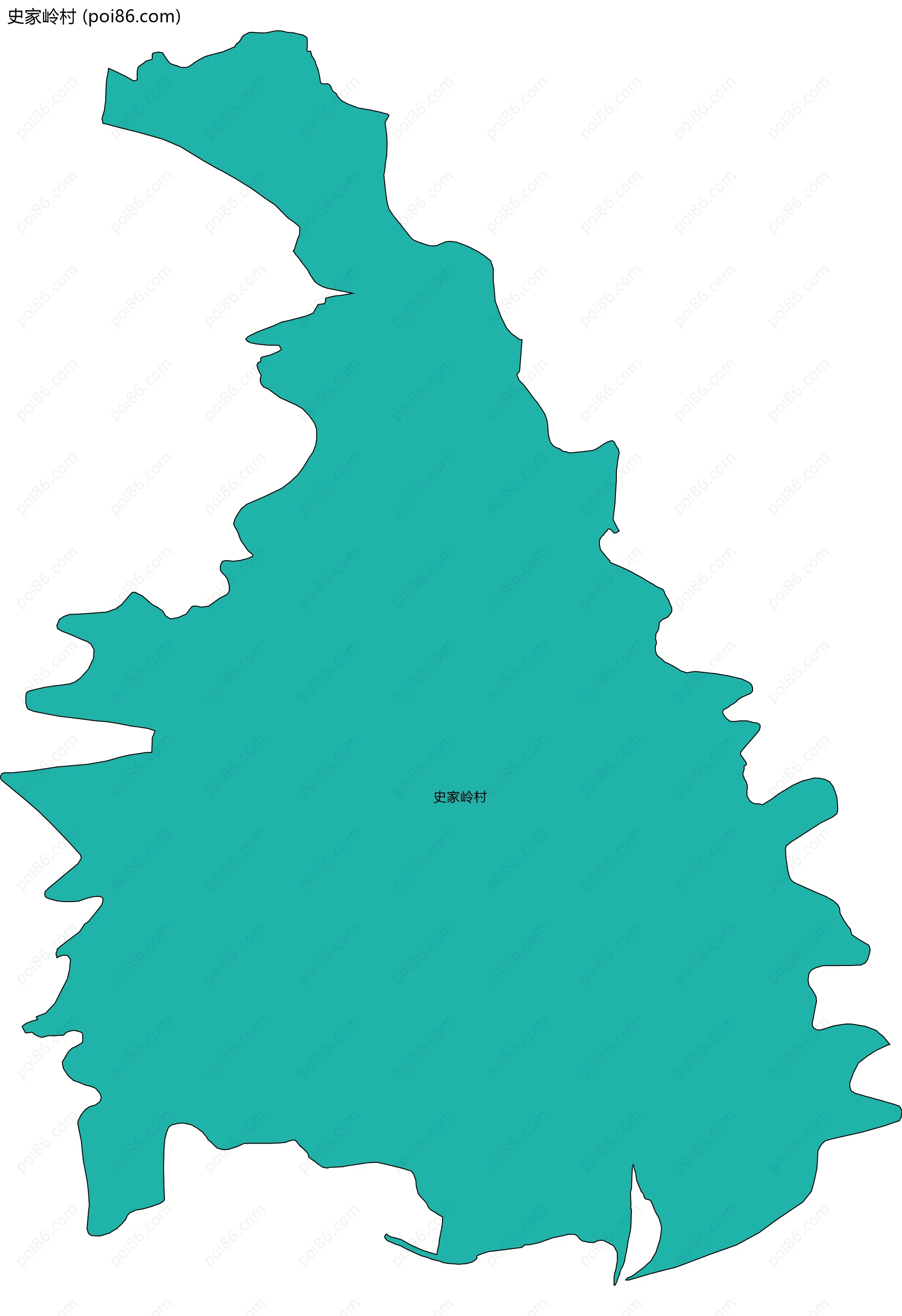 史家岭村边界地图