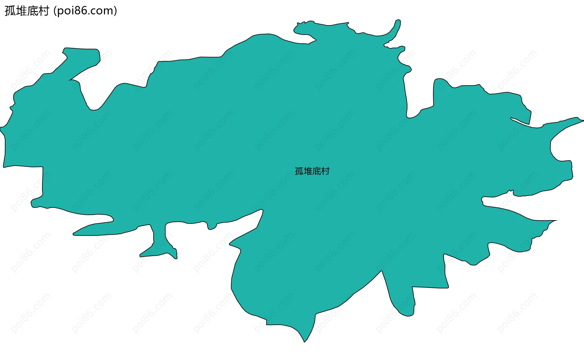 孤堆底村边界地图