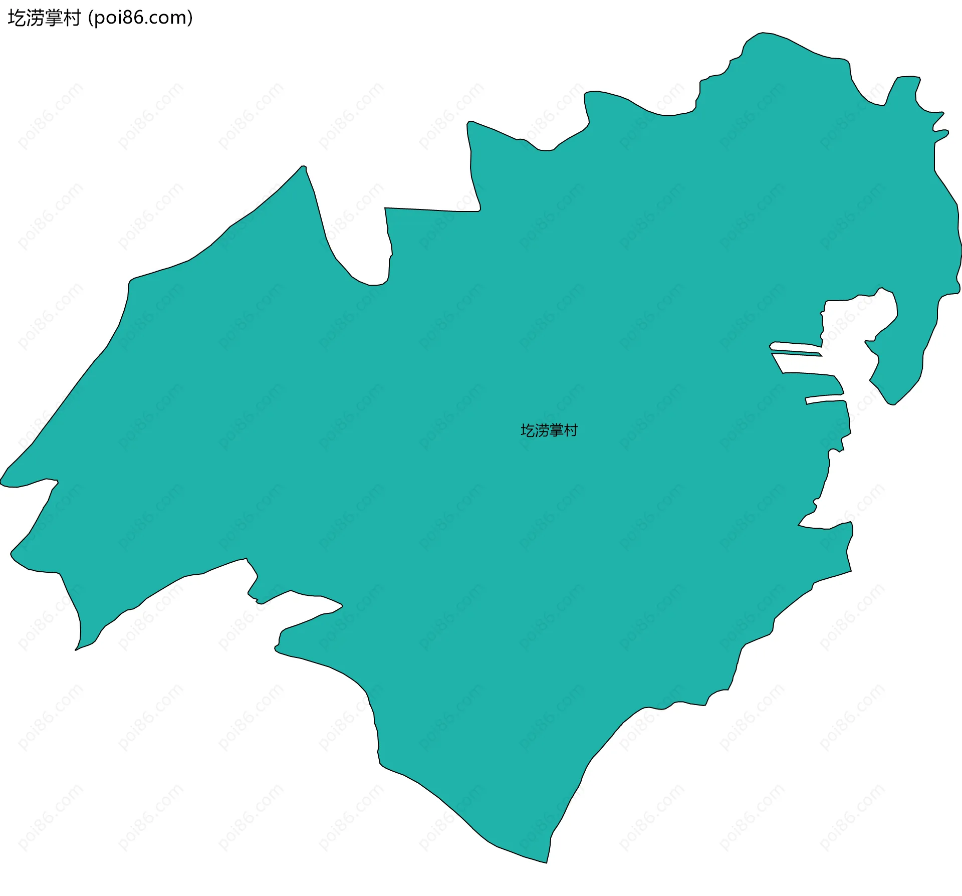 圪涝掌村边界地图
