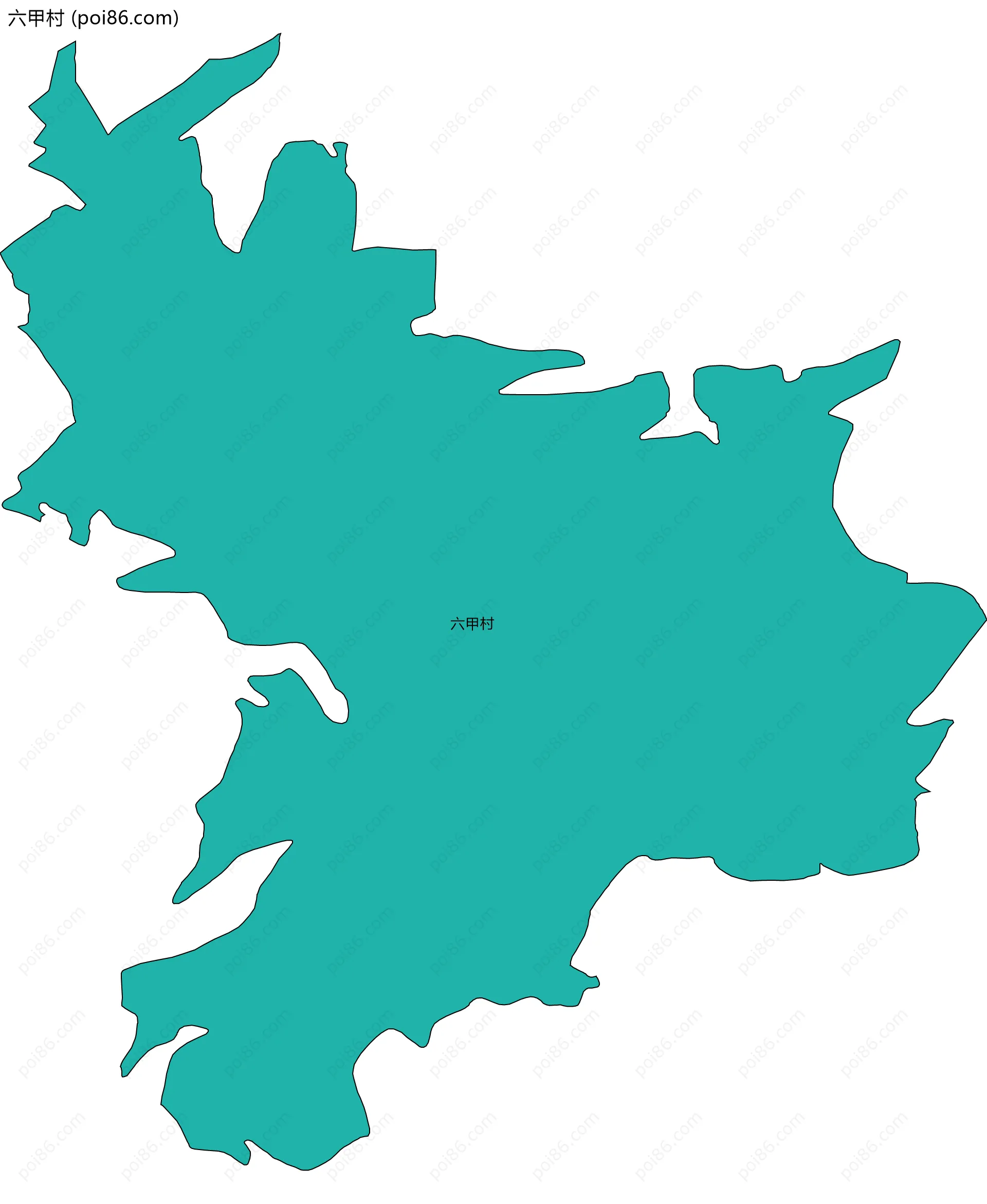 六甲村边界地图