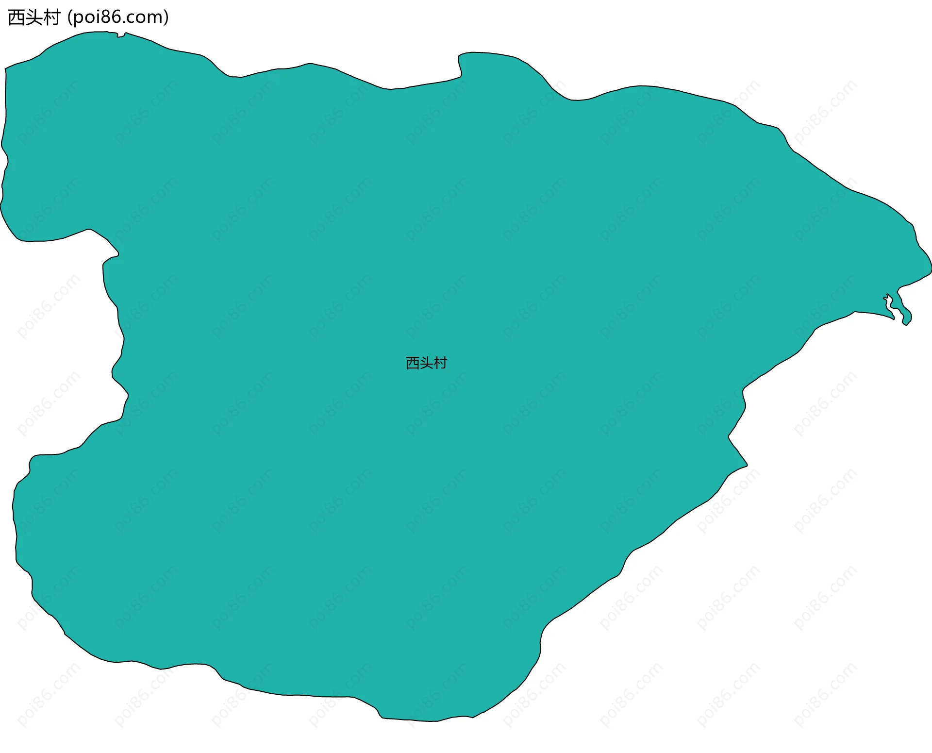 西头村边界地图