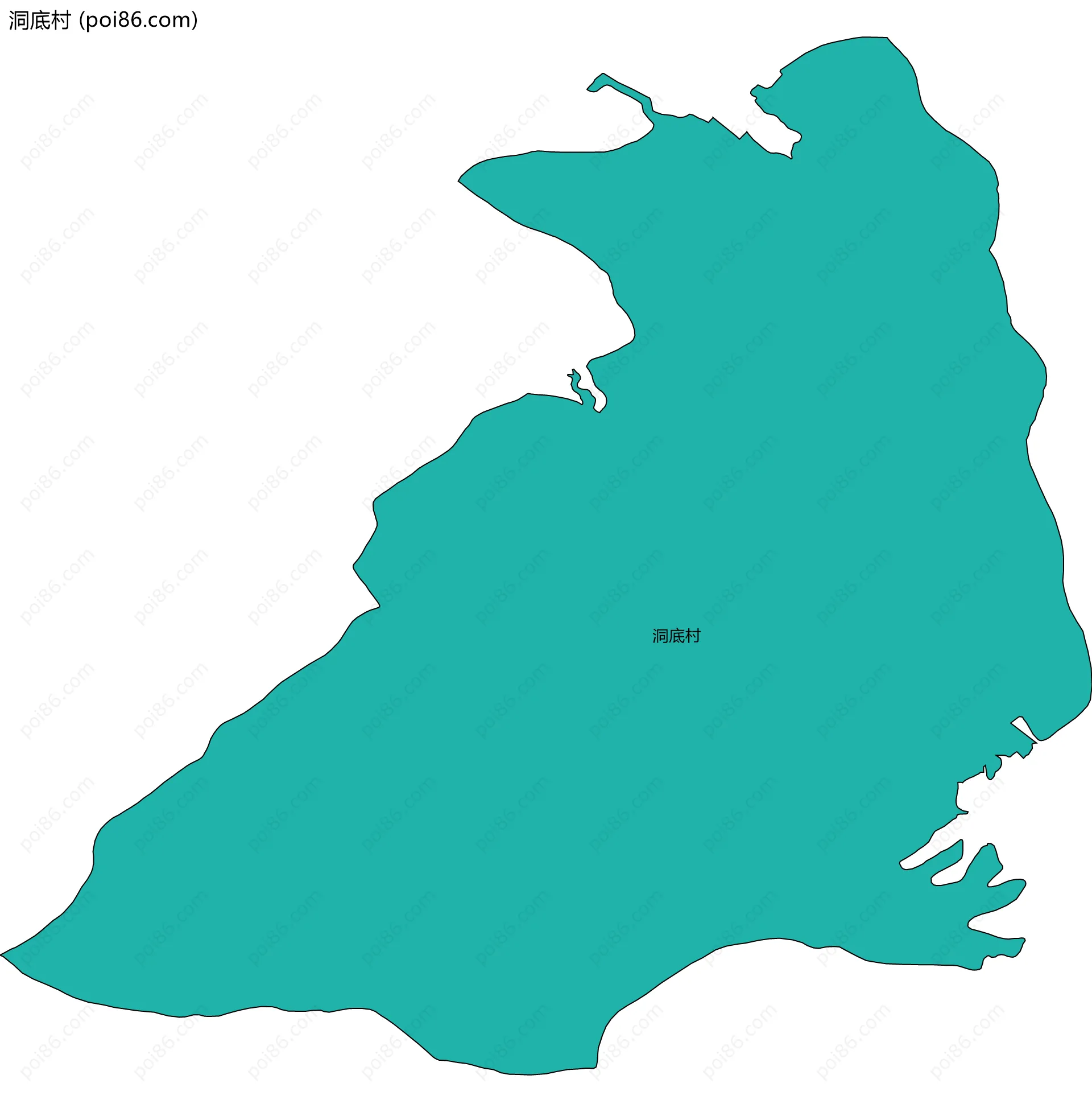 洞底村边界地图