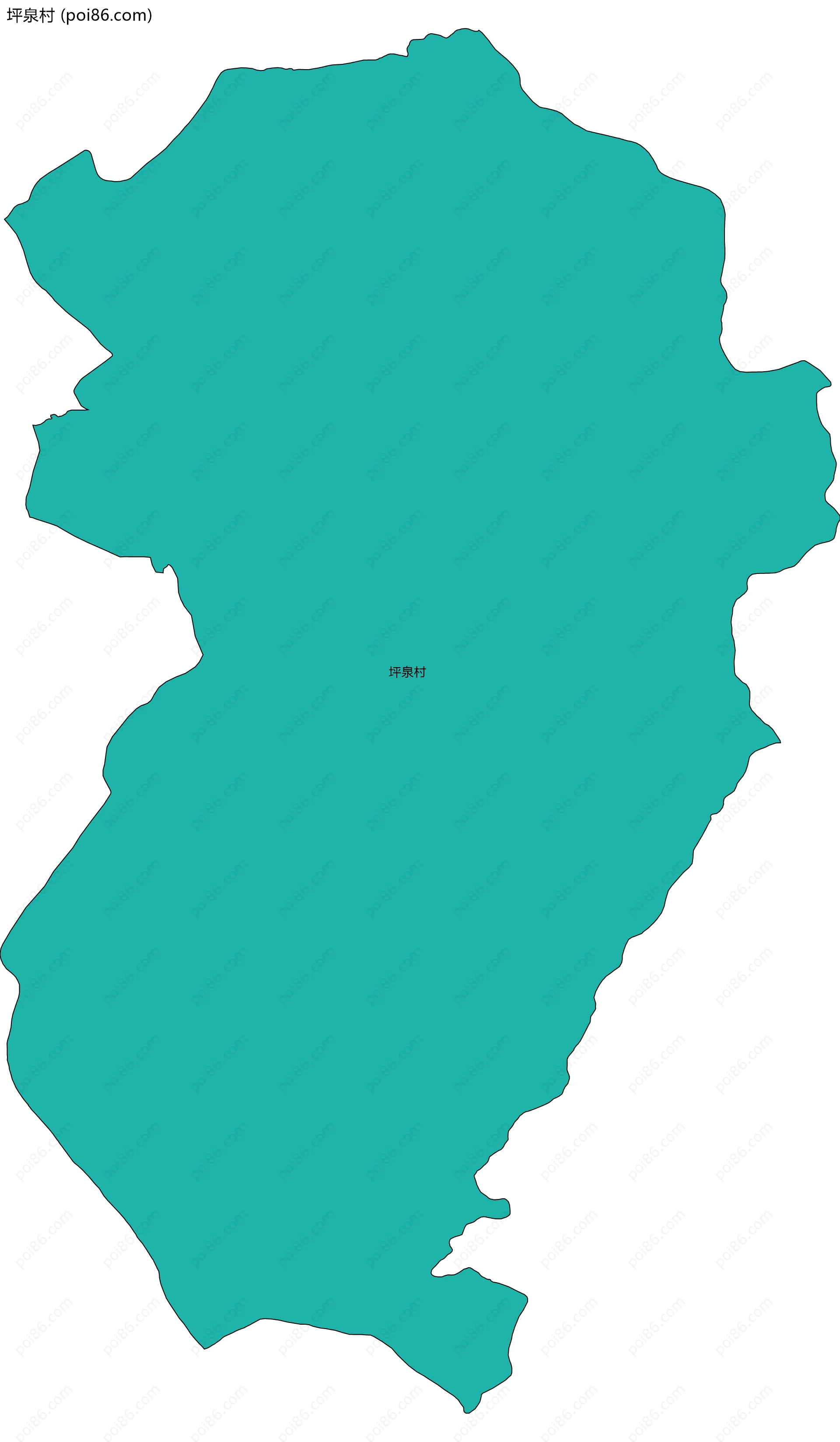 坪泉村边界地图