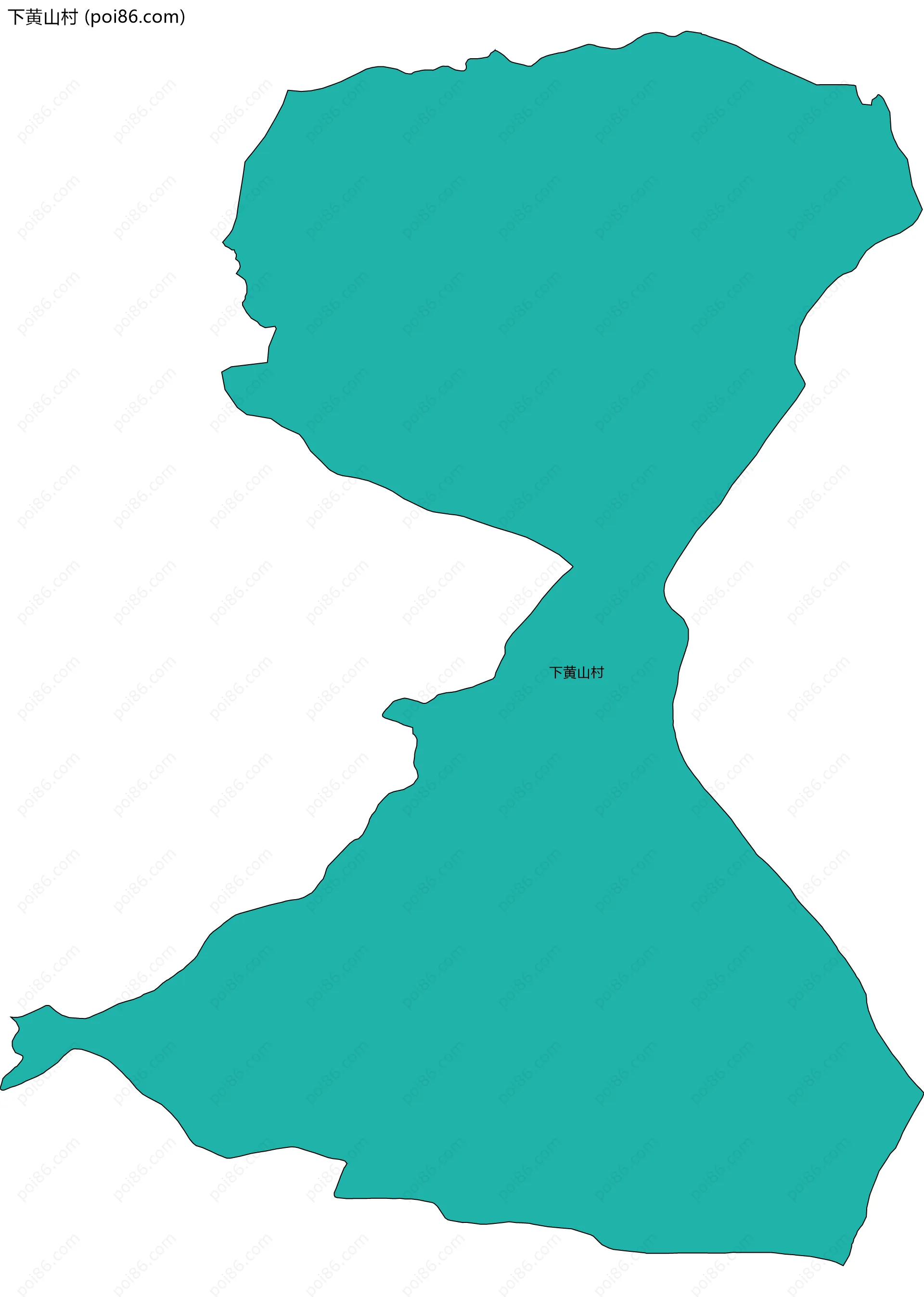 下黄山村边界地图