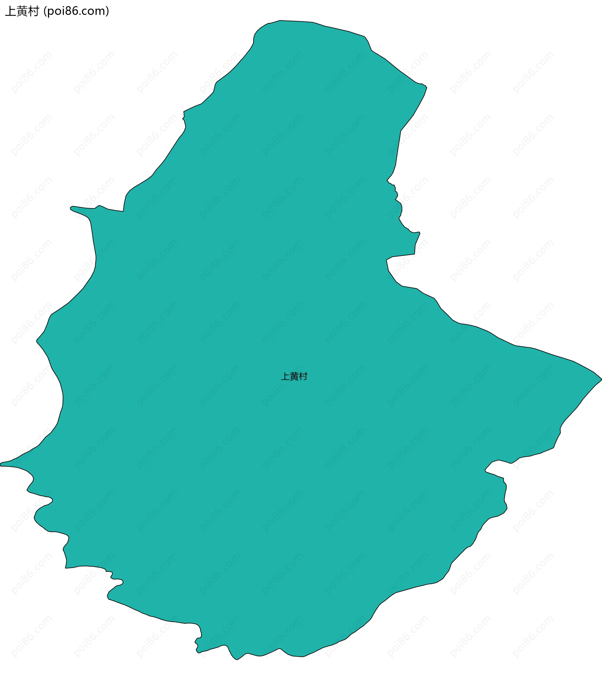 上黄村边界地图