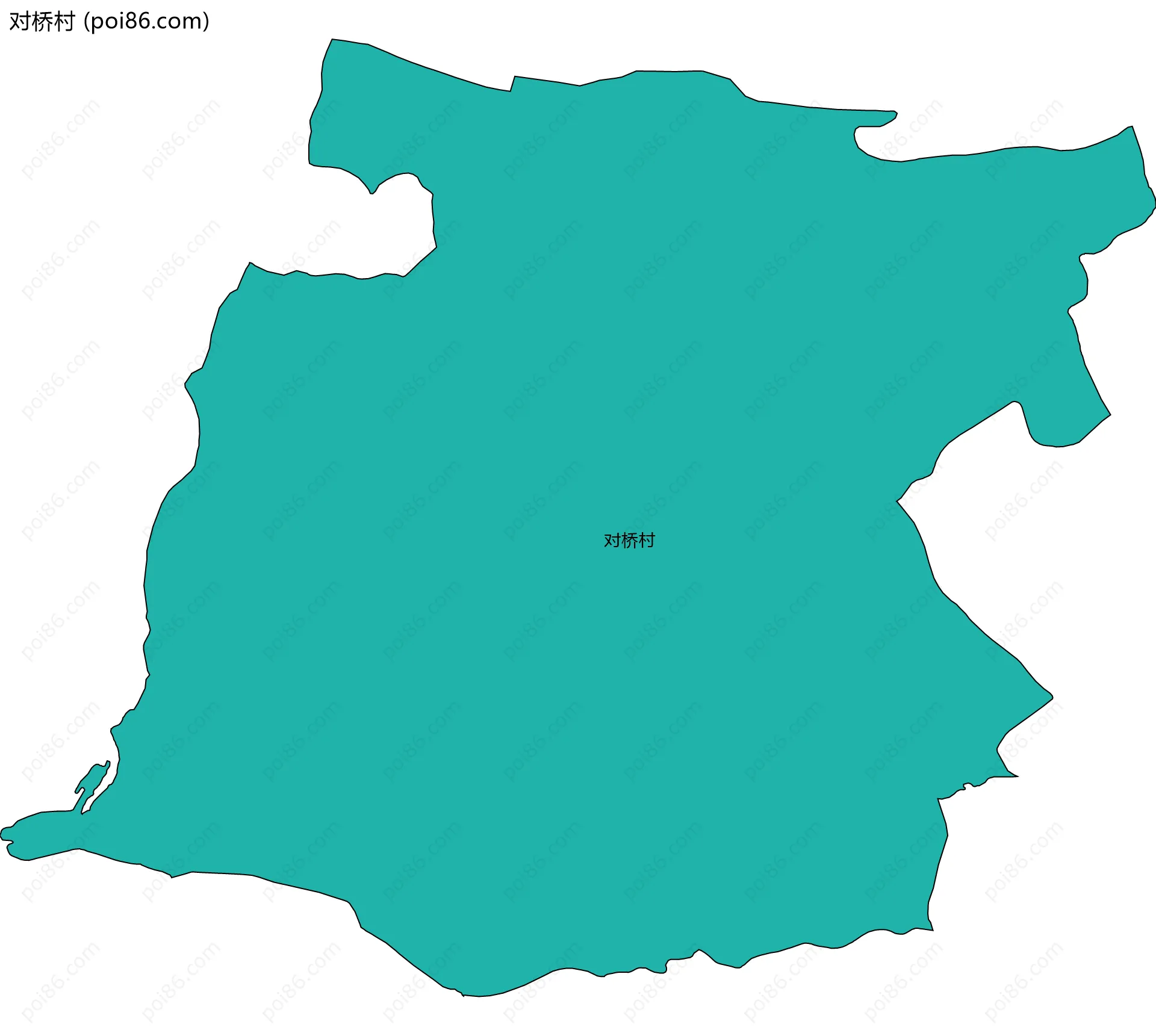 对桥村边界地图