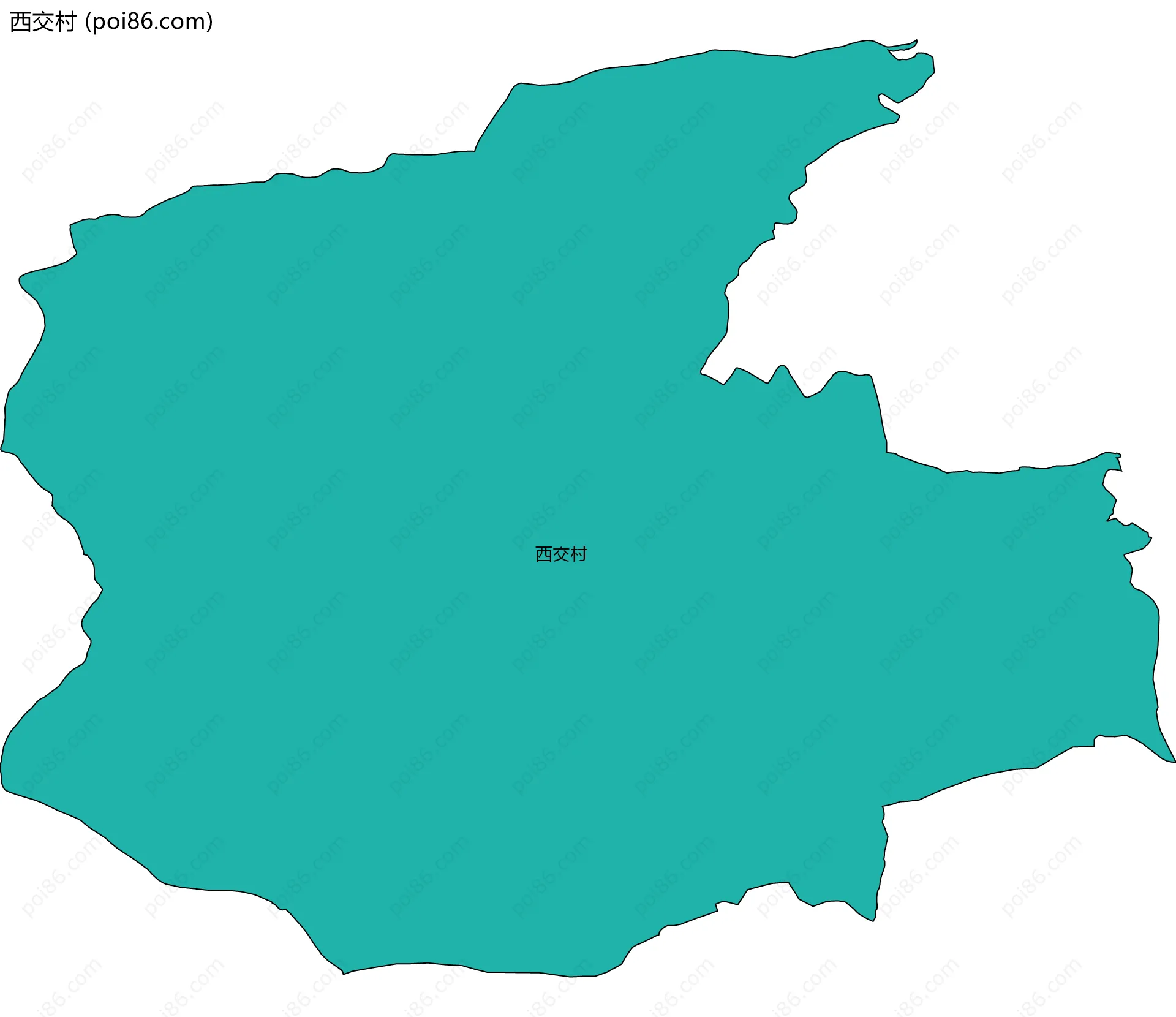 西交村边界地图