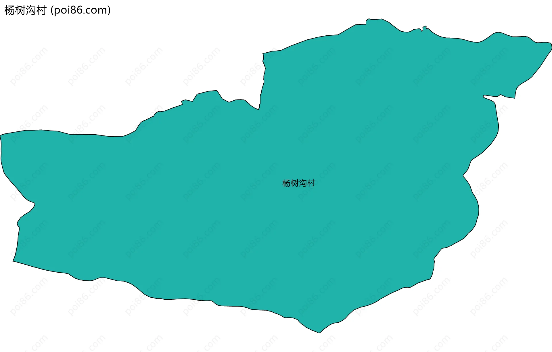 杨树沟村边界地图