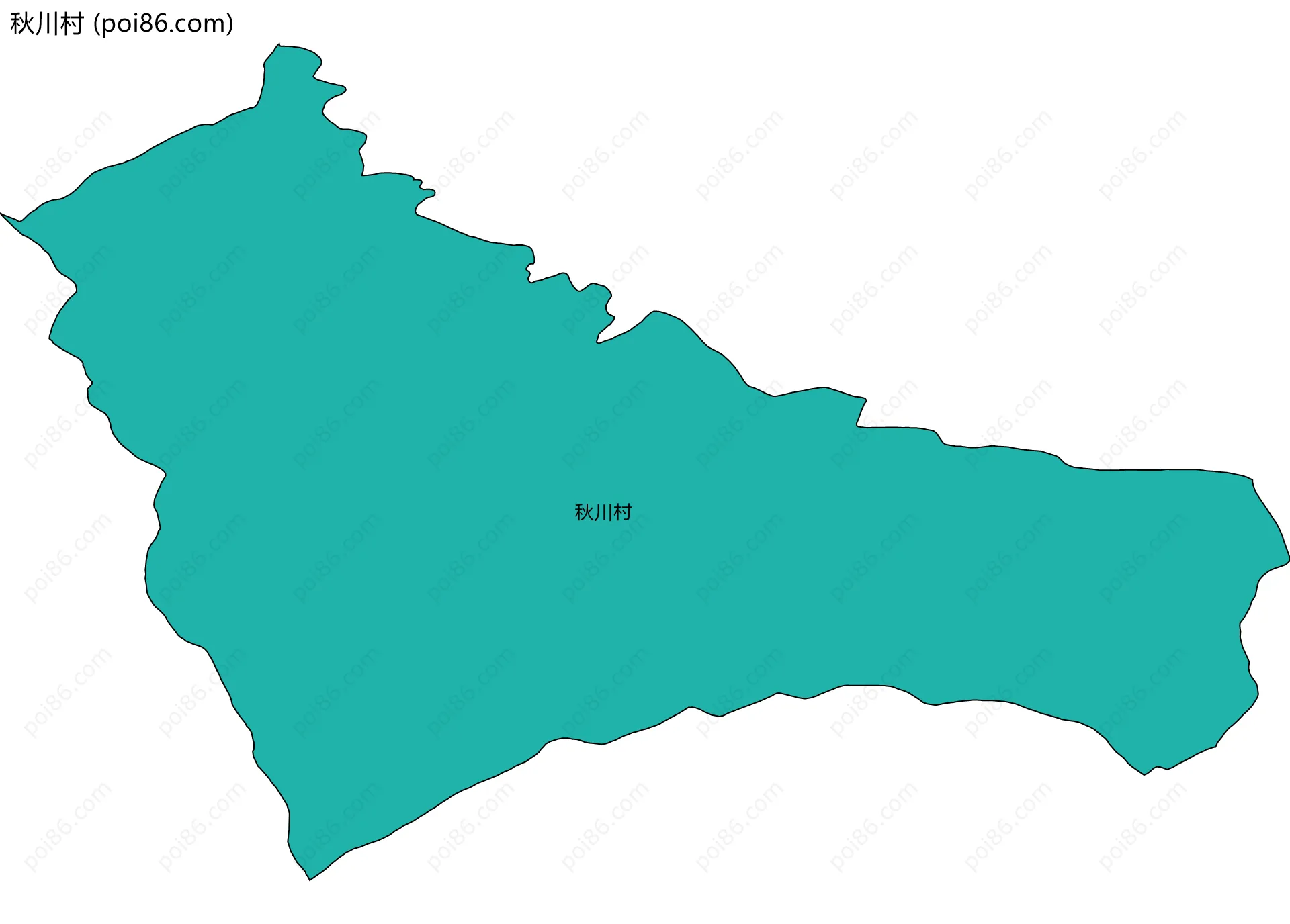 秋川村边界地图