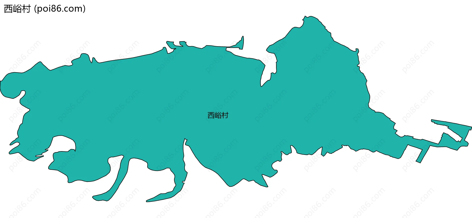 西峪村边界地图