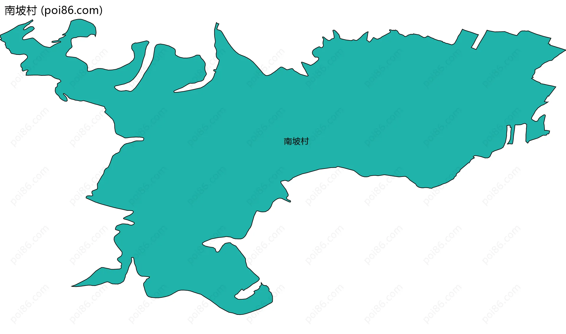 南坡村边界地图