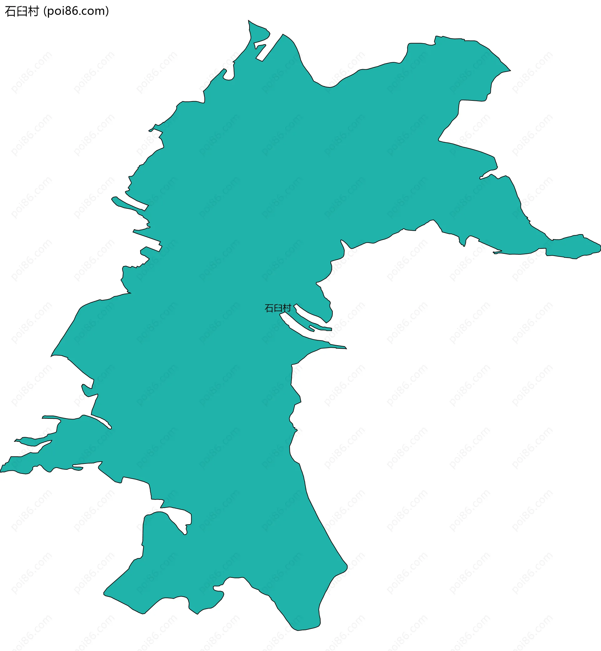 石臼村边界地图