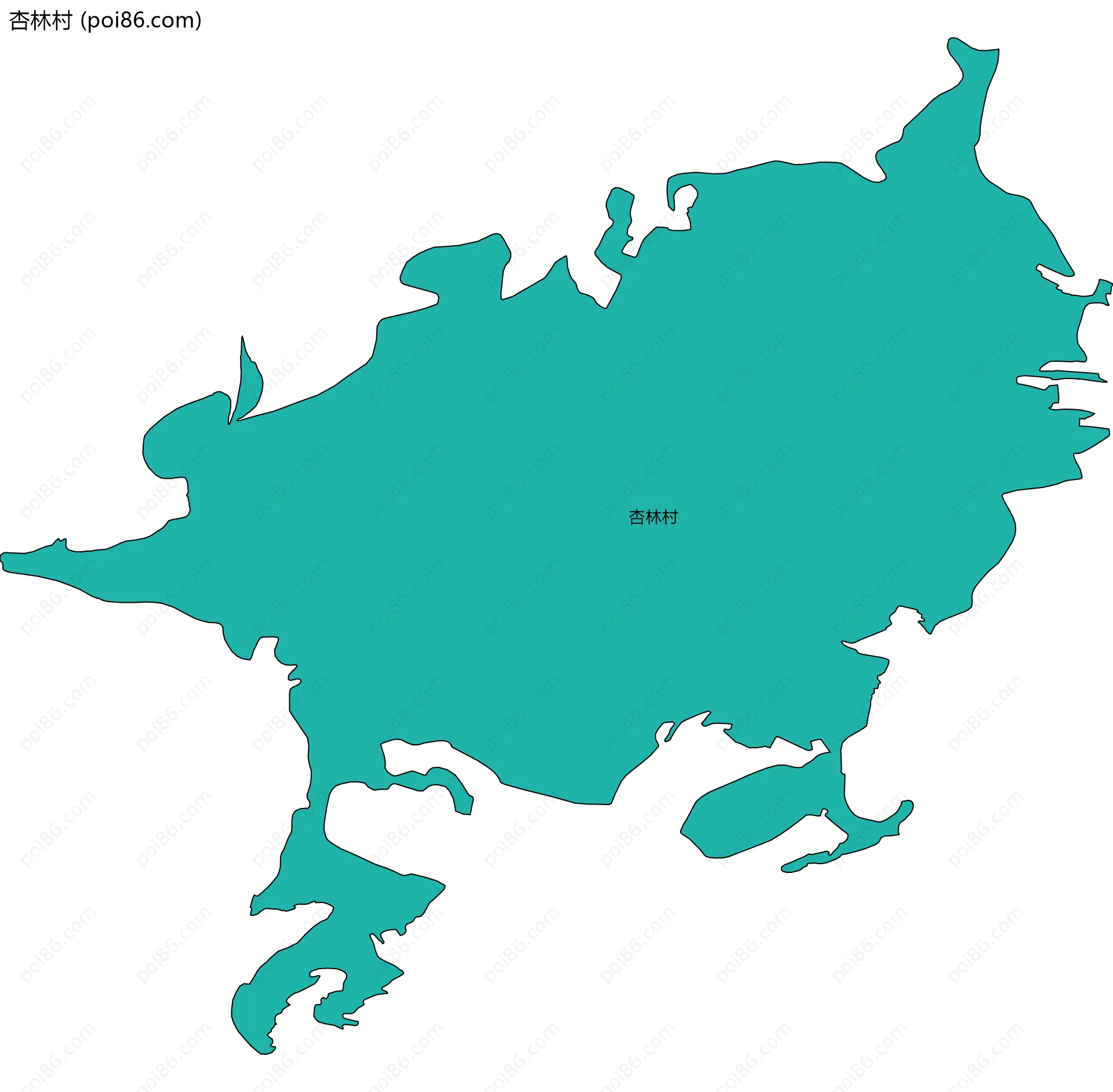 杏林村边界地图