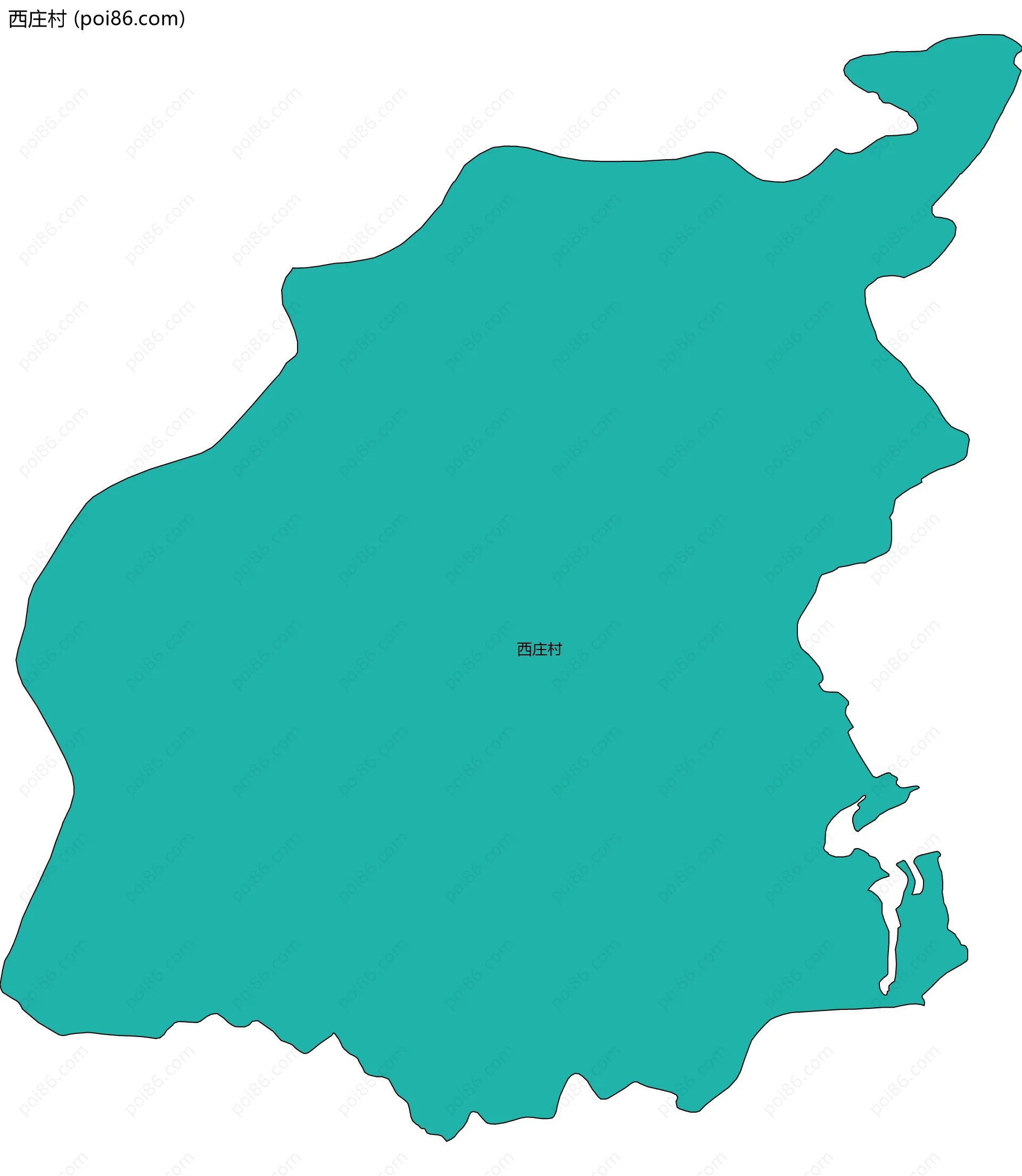 西庄村边界地图