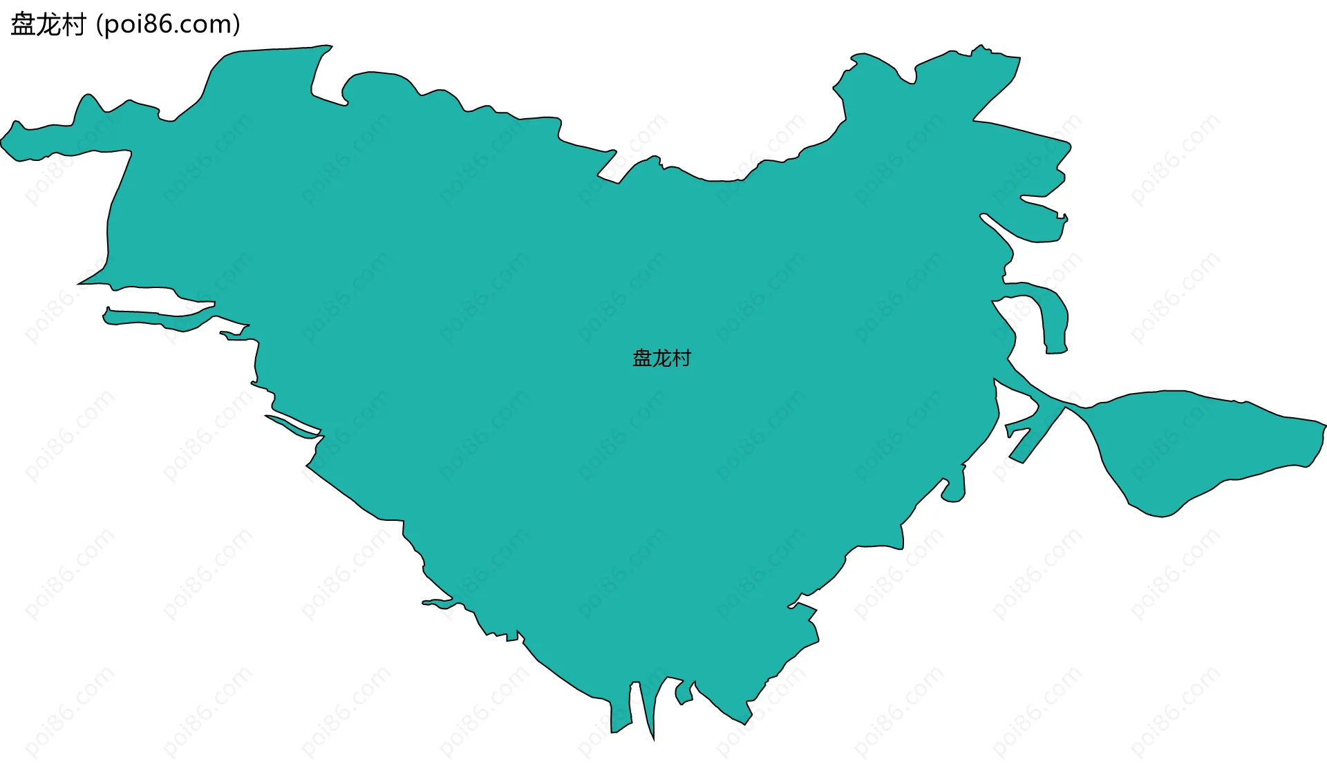 盘龙村边界地图