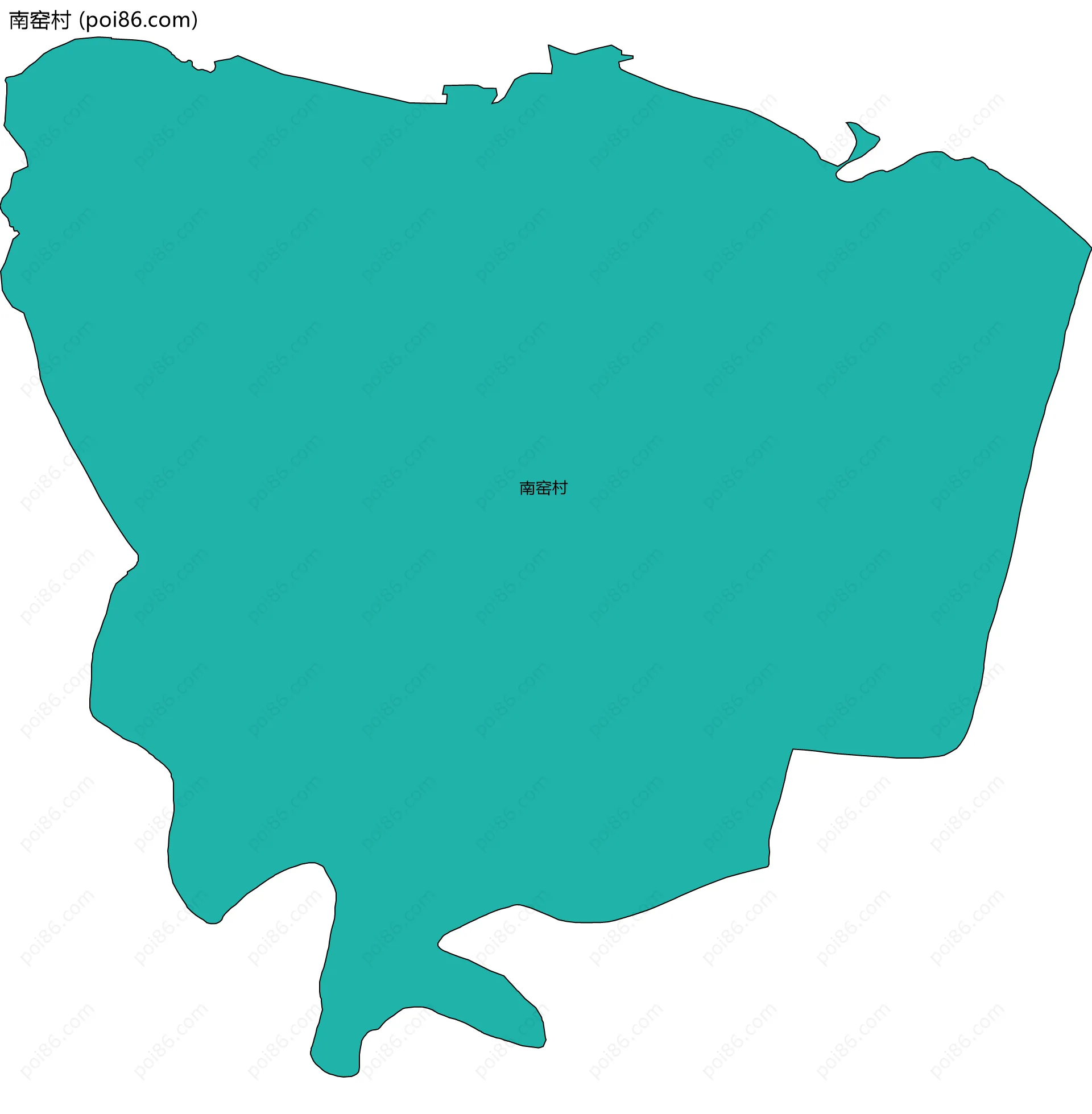 南窑村边界地图