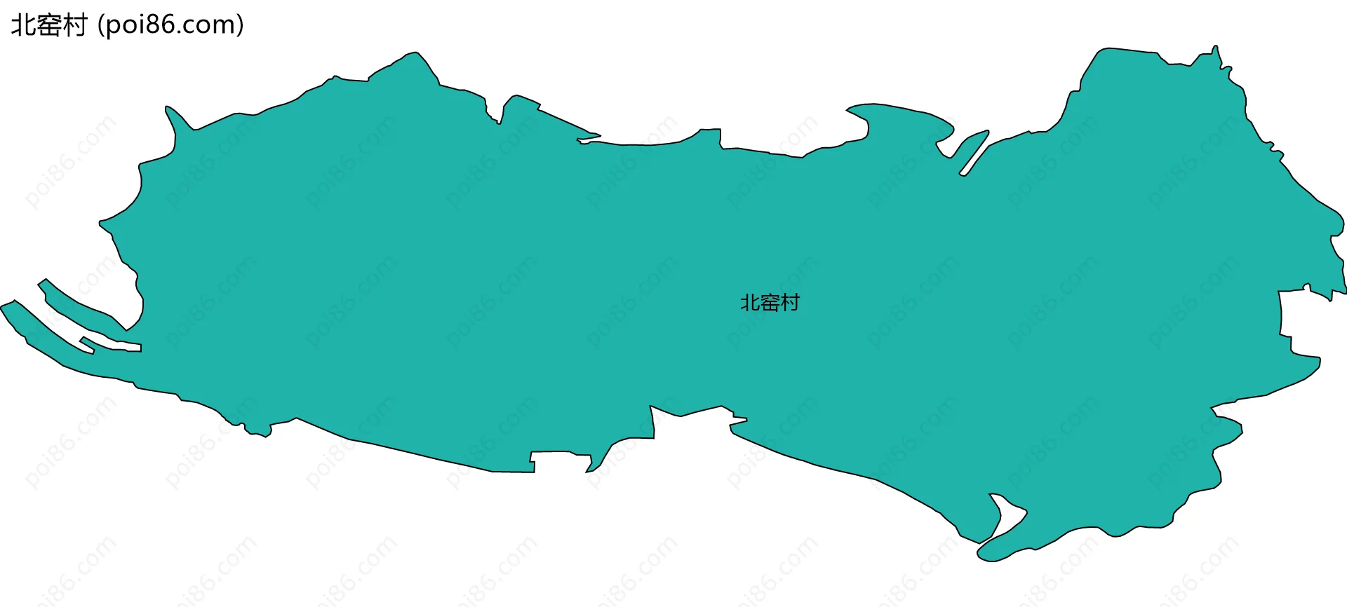 北窑村边界地图