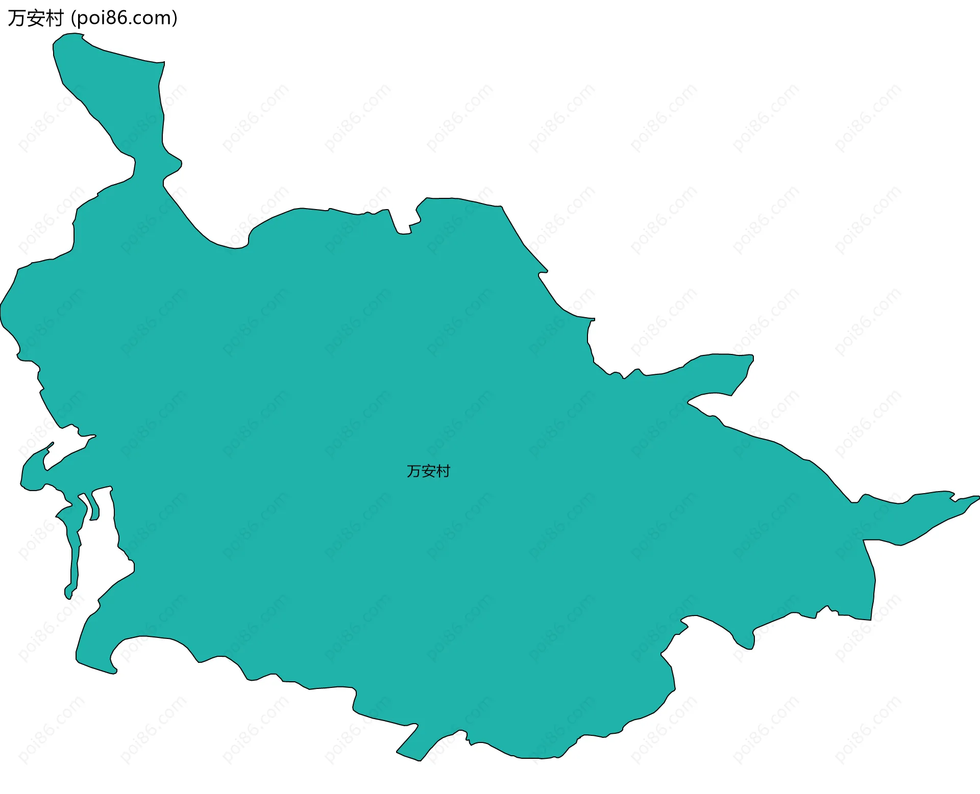 万安村边界地图