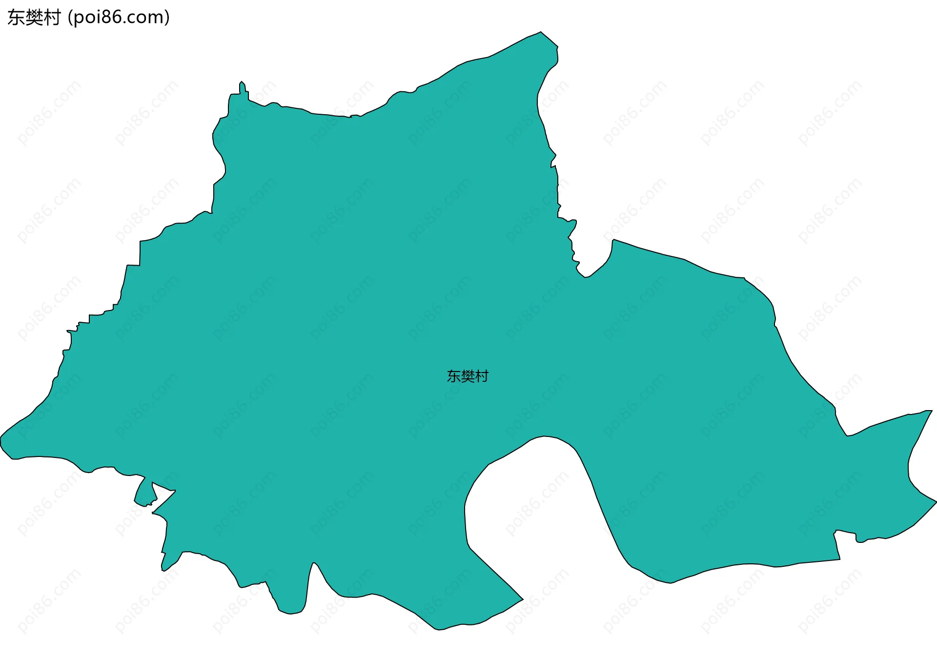 东樊村边界地图